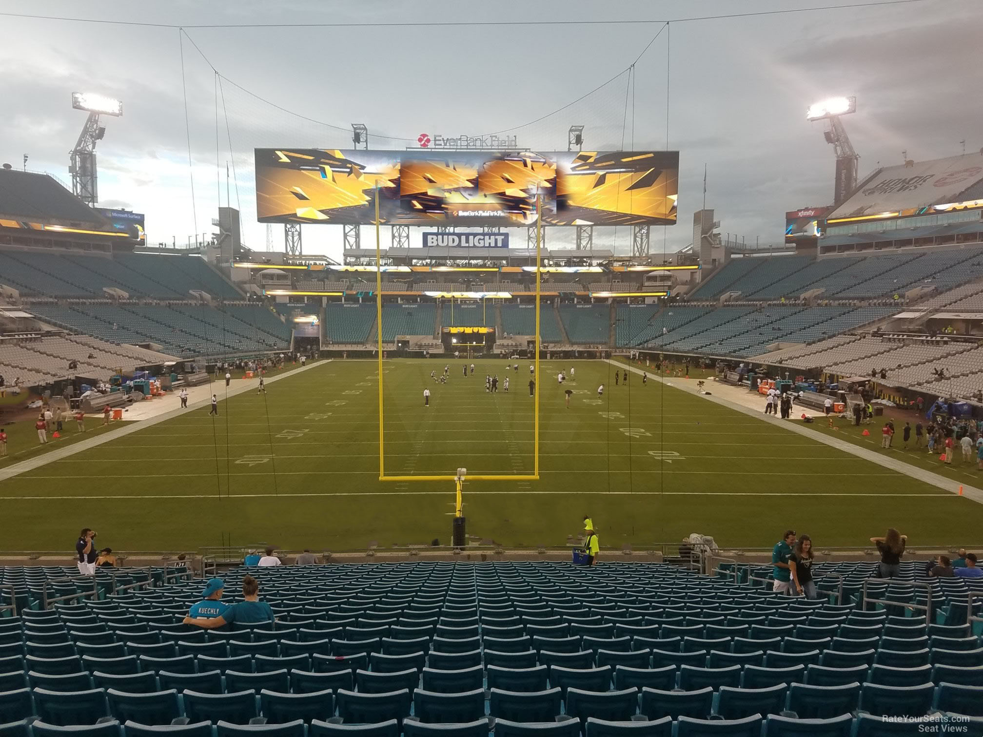 section 123, row cc seat view  - tiaa bank field