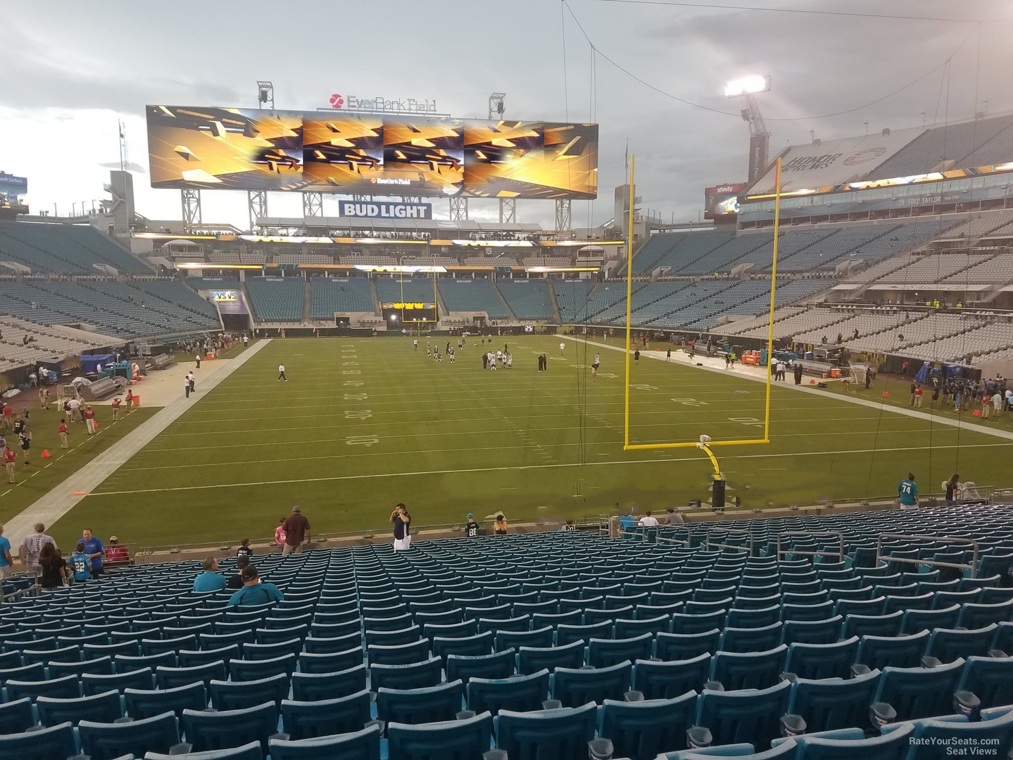 section 124, row cc seat view  - everbank stadium