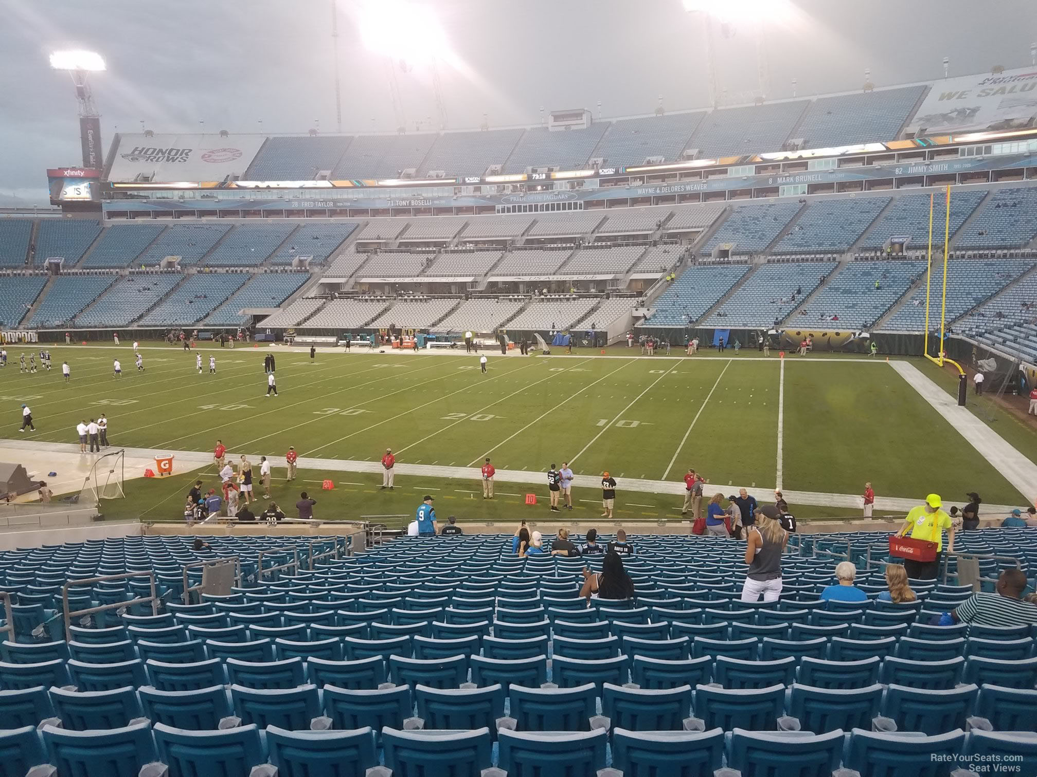 section 132, row cc seat view  - everbank stadium