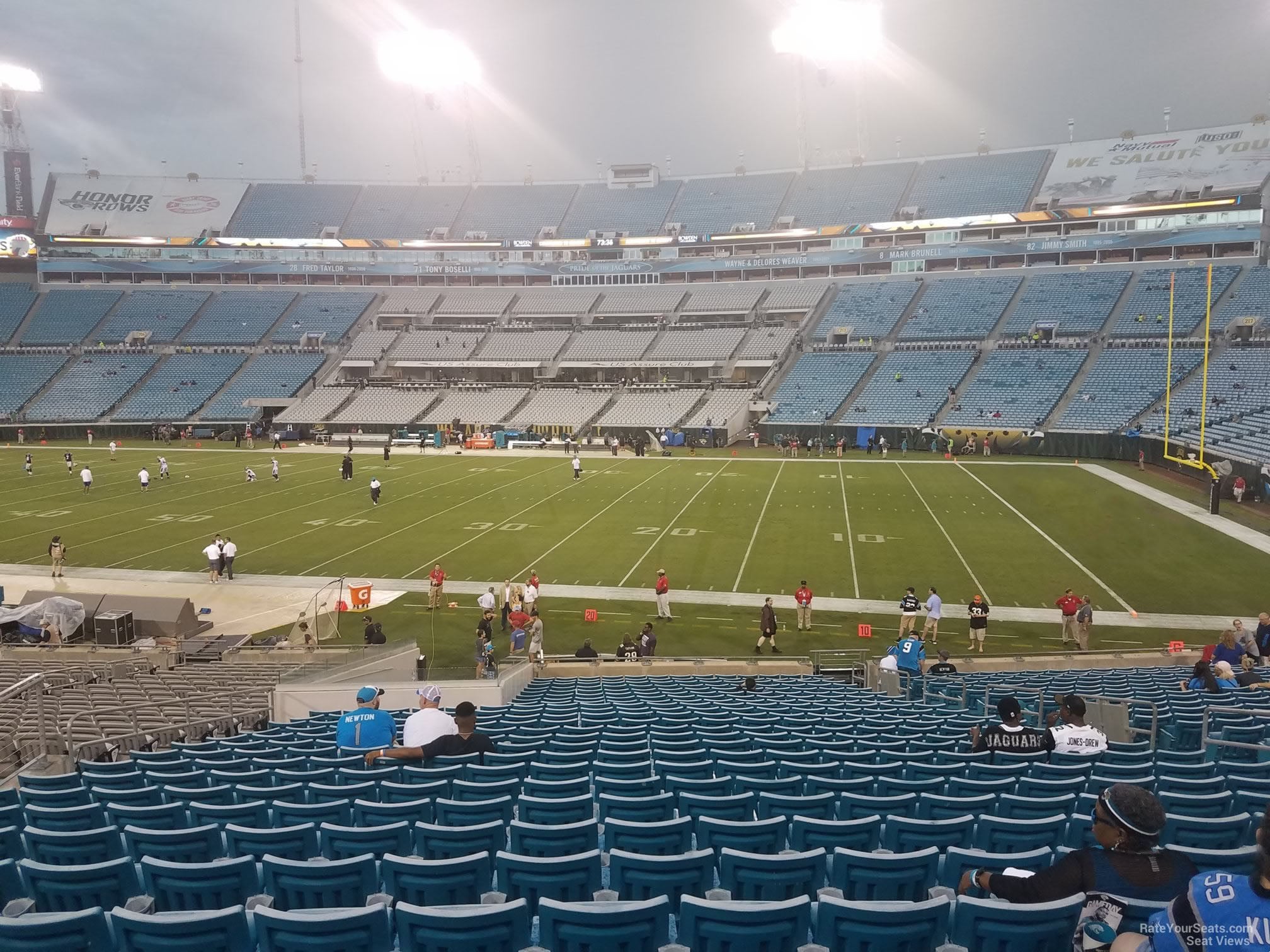 section 133, row cc seat view  - everbank stadium