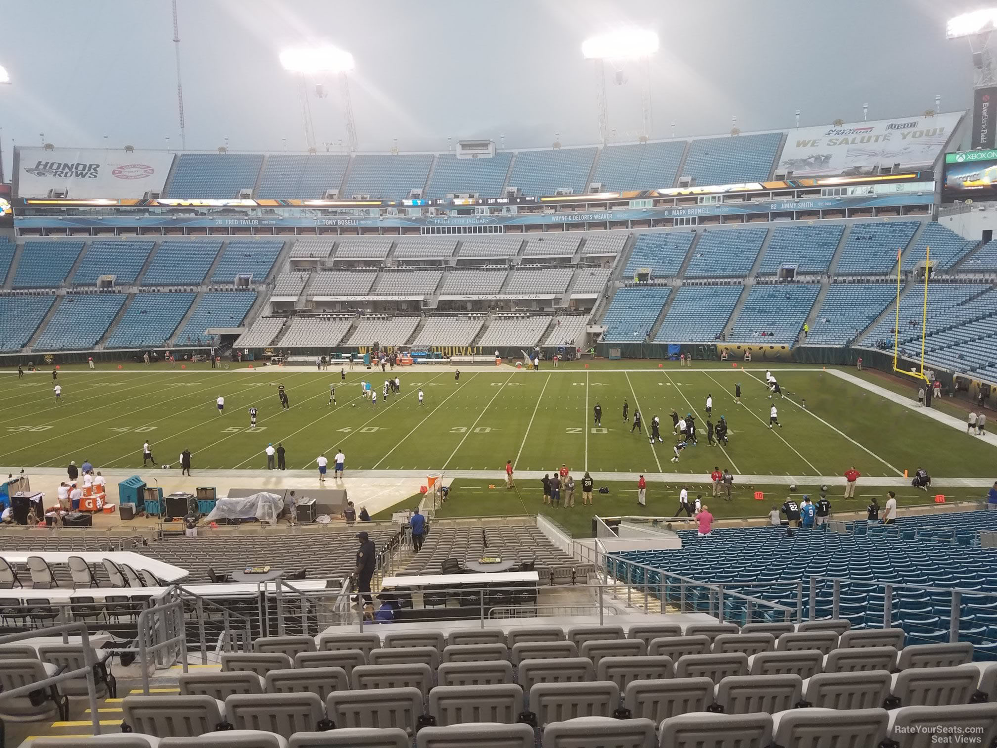 section 134, row j seat view  - everbank stadium