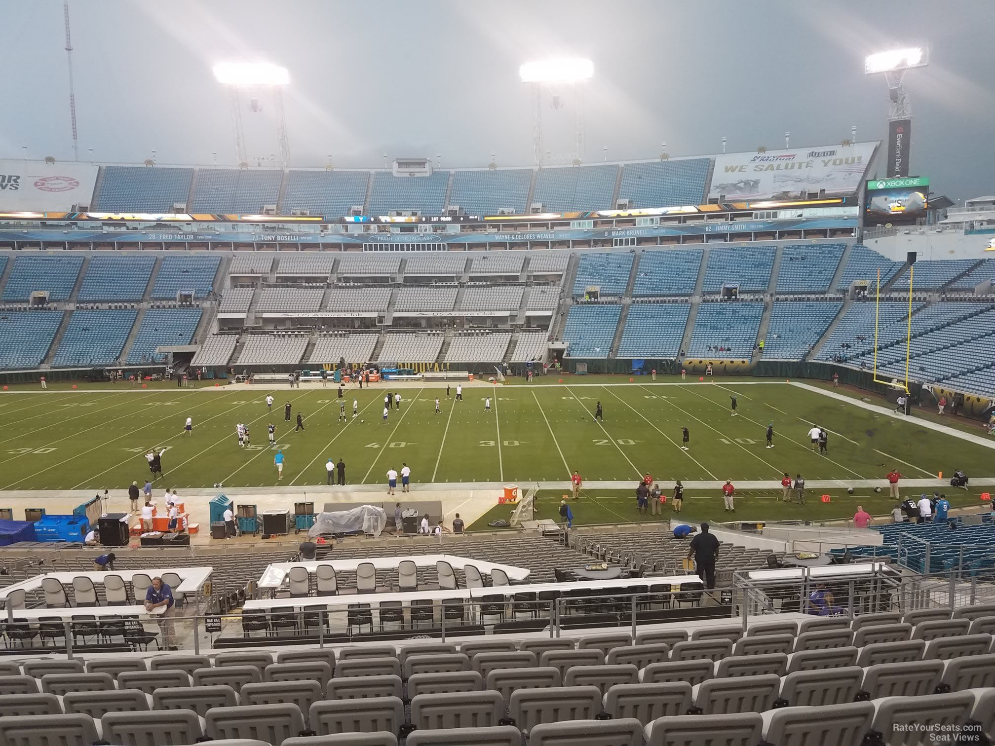 section 135, row j seat view  - everbank stadium