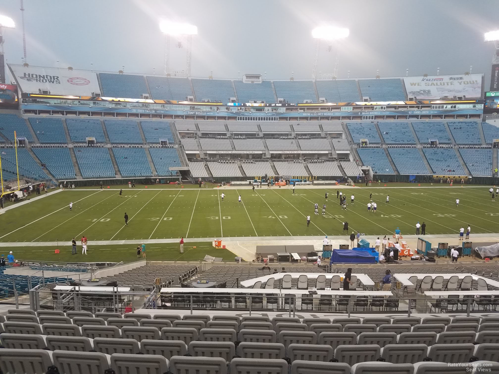 section 138, row j seat view  - everbank stadium