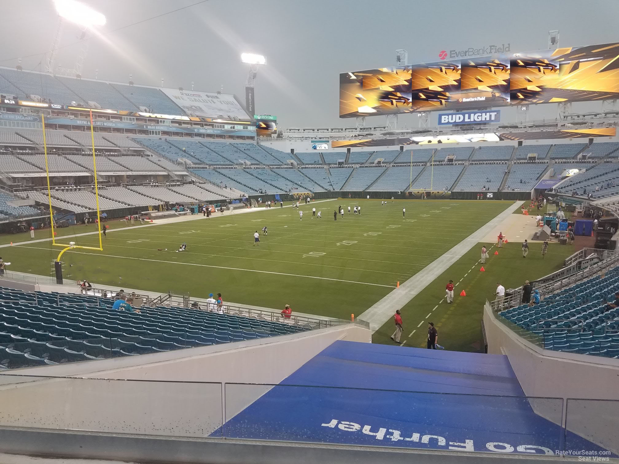 section 145, row cc seat view  - tiaa bank field