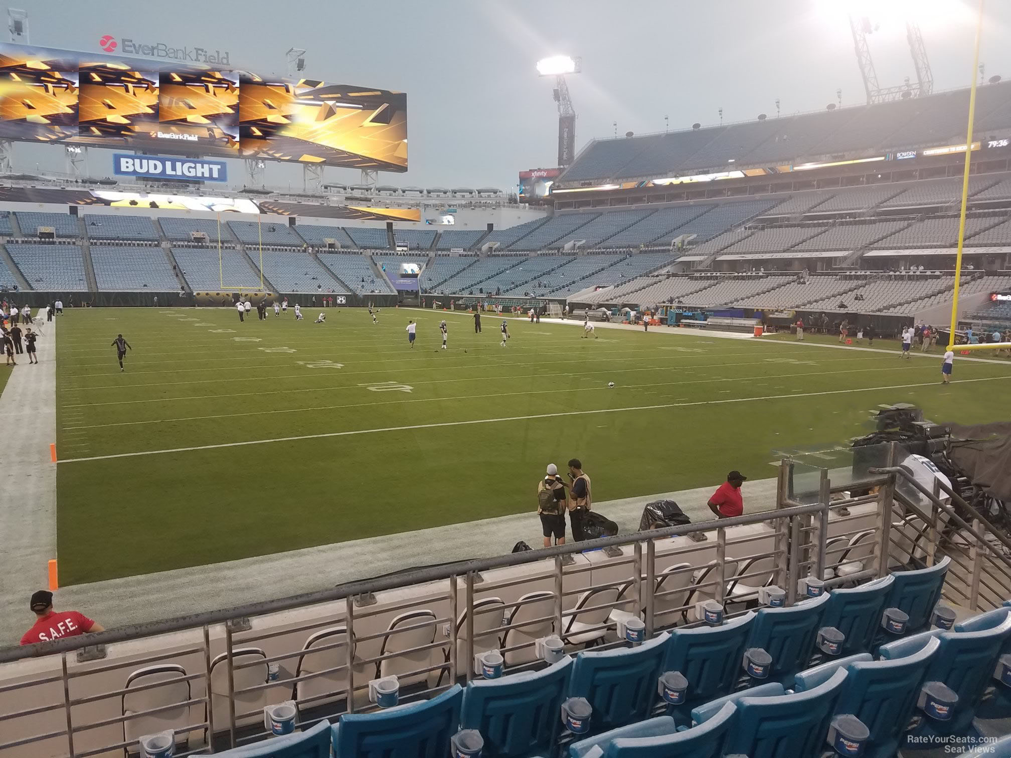 section 150, row j seat view  - everbank stadium