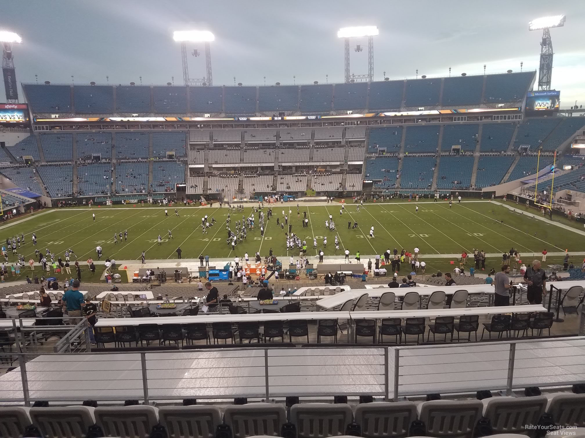 section 209, row f seat view  - everbank stadium