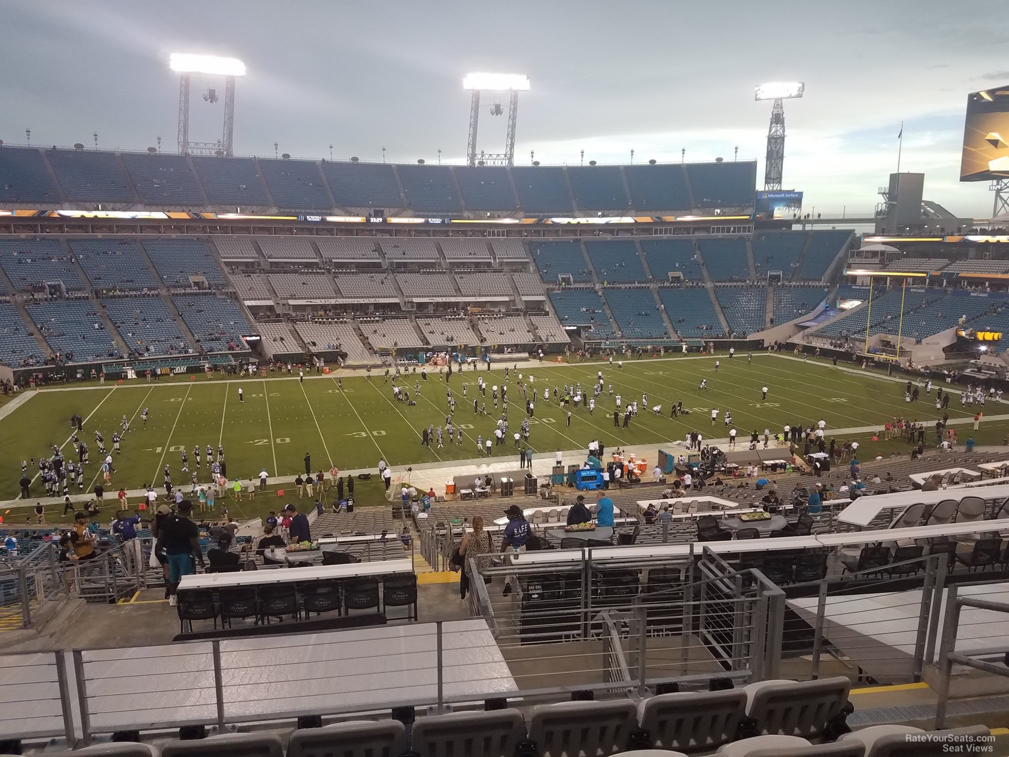 section 212, row f seat view  - tiaa bank field