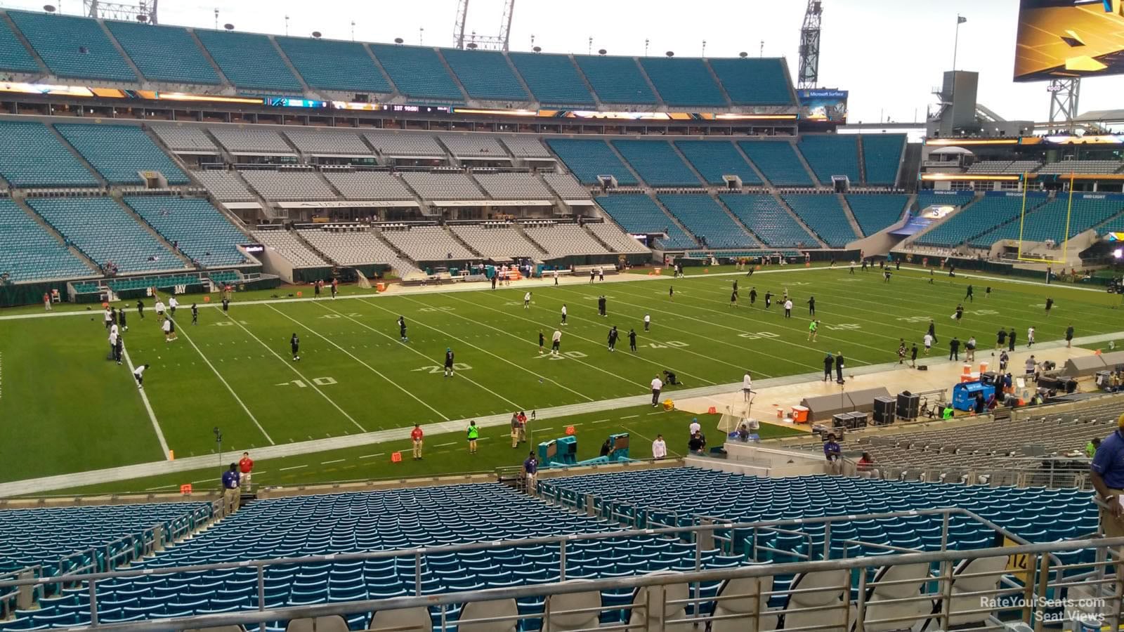 section 214, row f seat view - everbank stadium