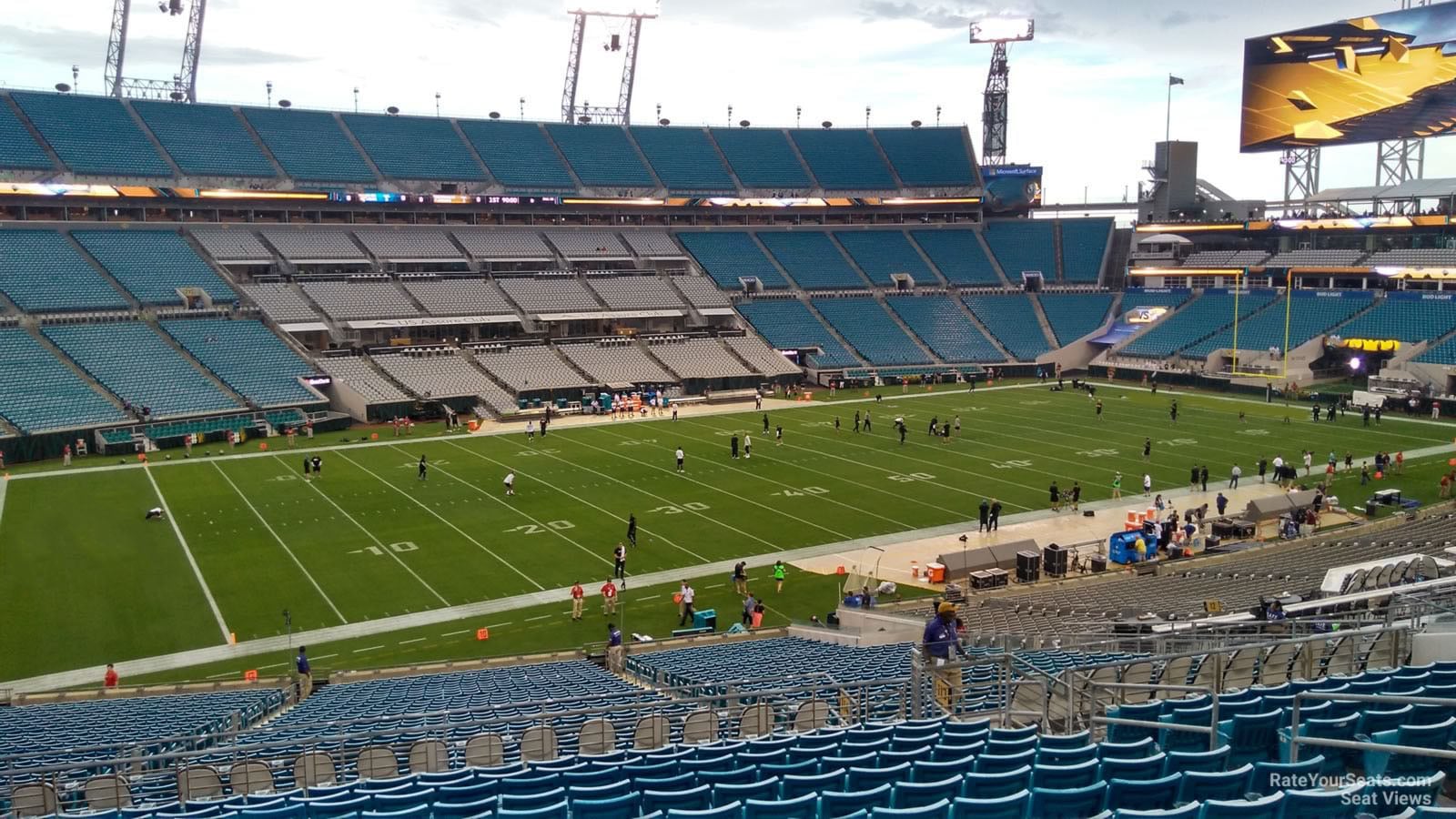 section 214, row q seat view - everbank stadium
