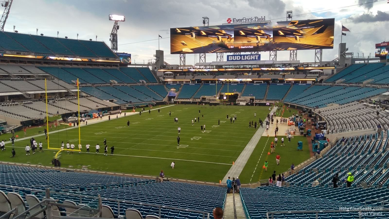 section 220, row f seat view  - tiaa bank field