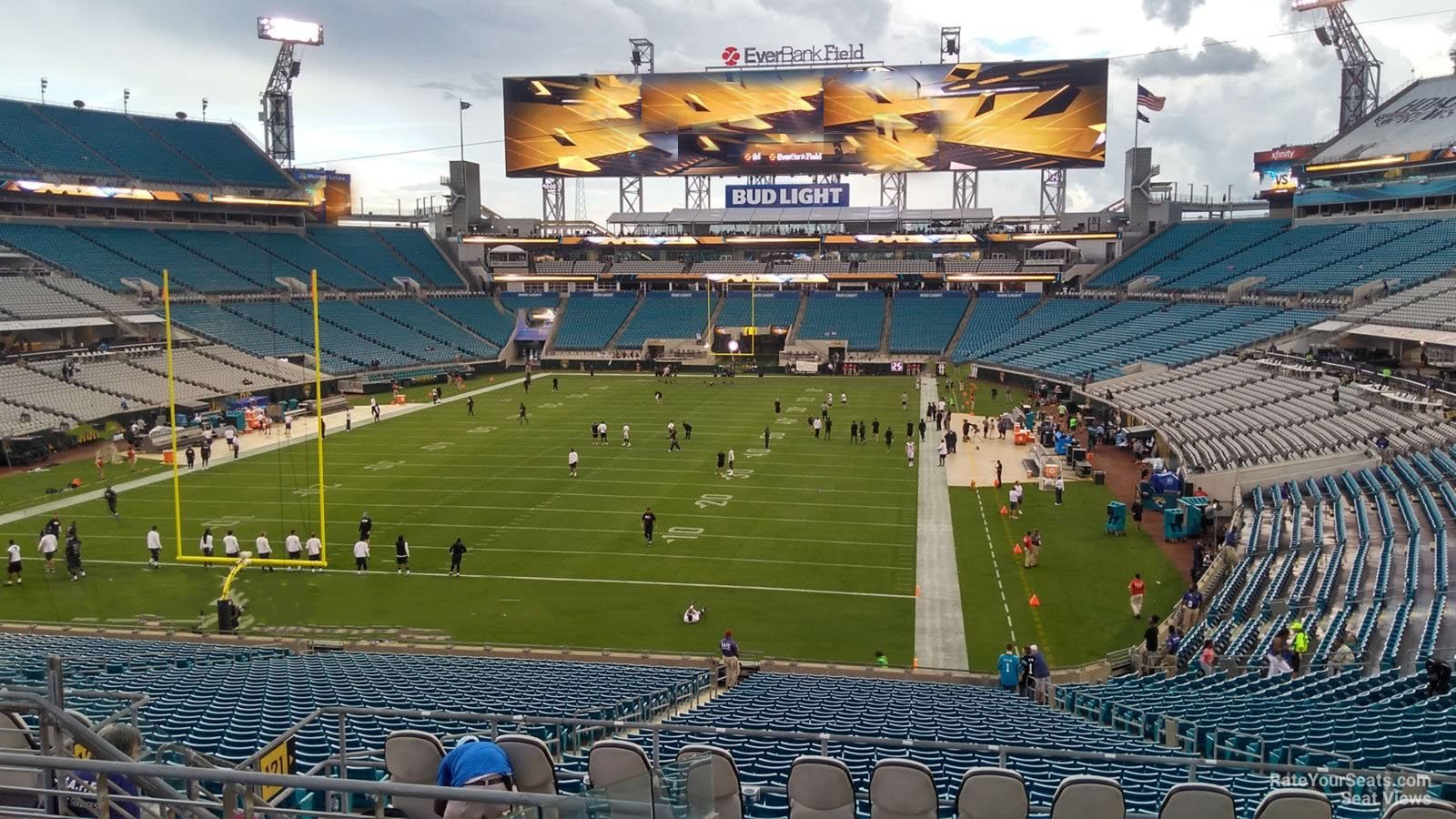 section 221, row f seat view  - tiaa bank field