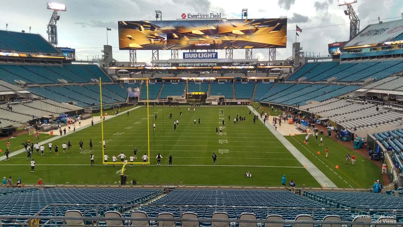 section 222, row f seat view  - tiaa bank field