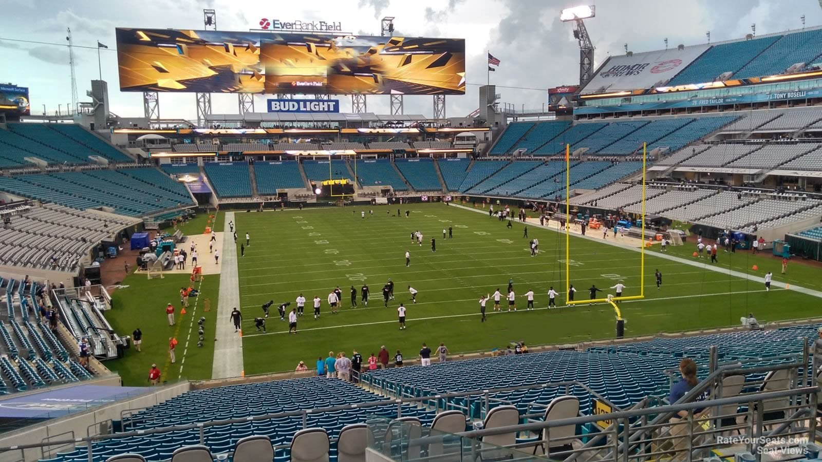 section 225, row f seat view  - tiaa bank field