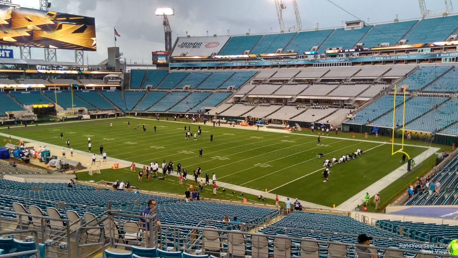 section 230, row j seat view  - tiaa bank field