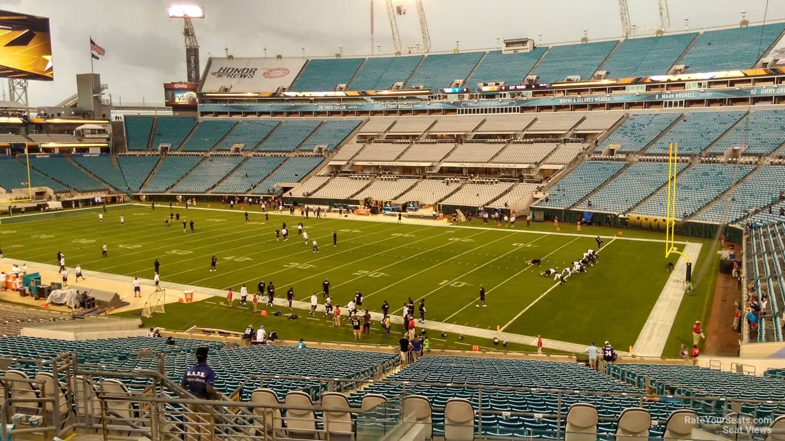 section 231, row j seat view  - tiaa bank field