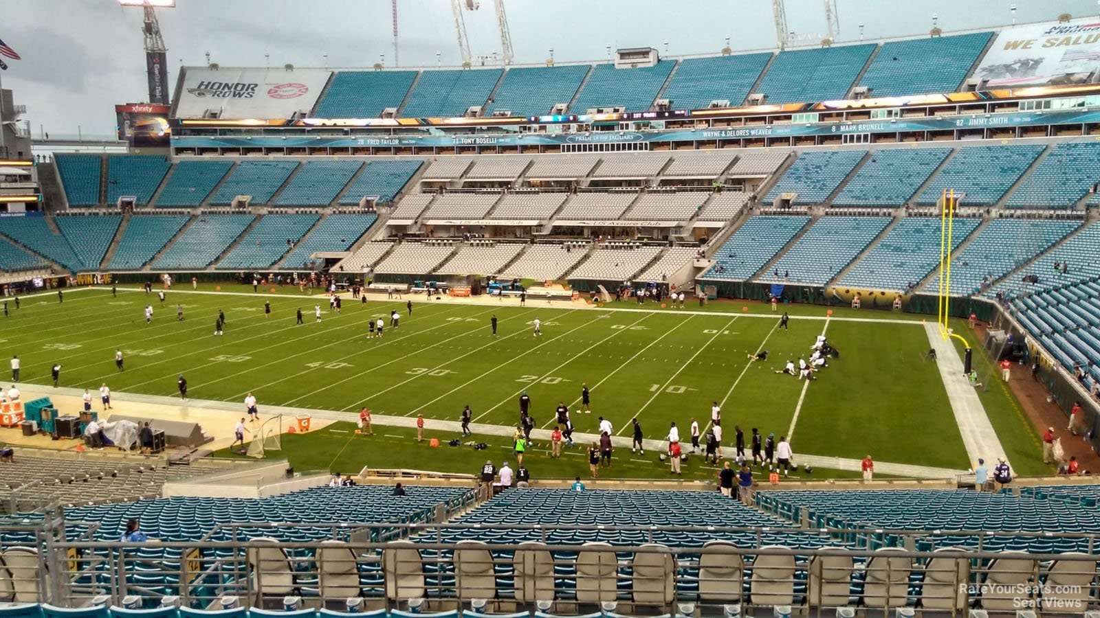 section 232, row j seat view  - tiaa bank field