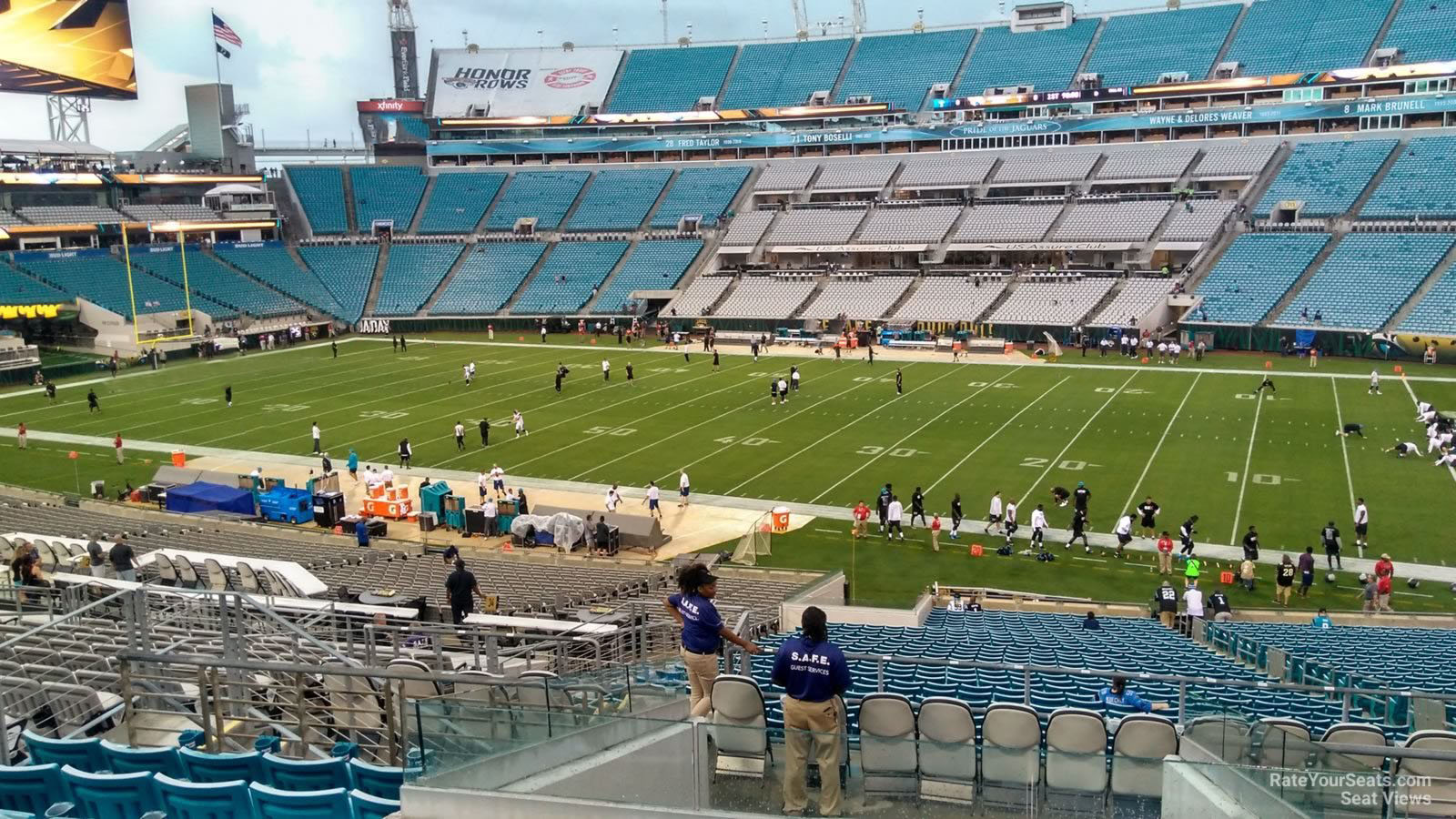 section 233, row j seat view  - tiaa bank field