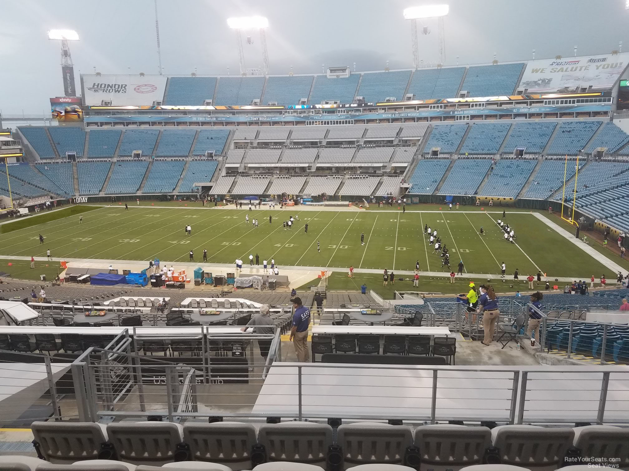 section 234, row f seat view  - everbank stadium