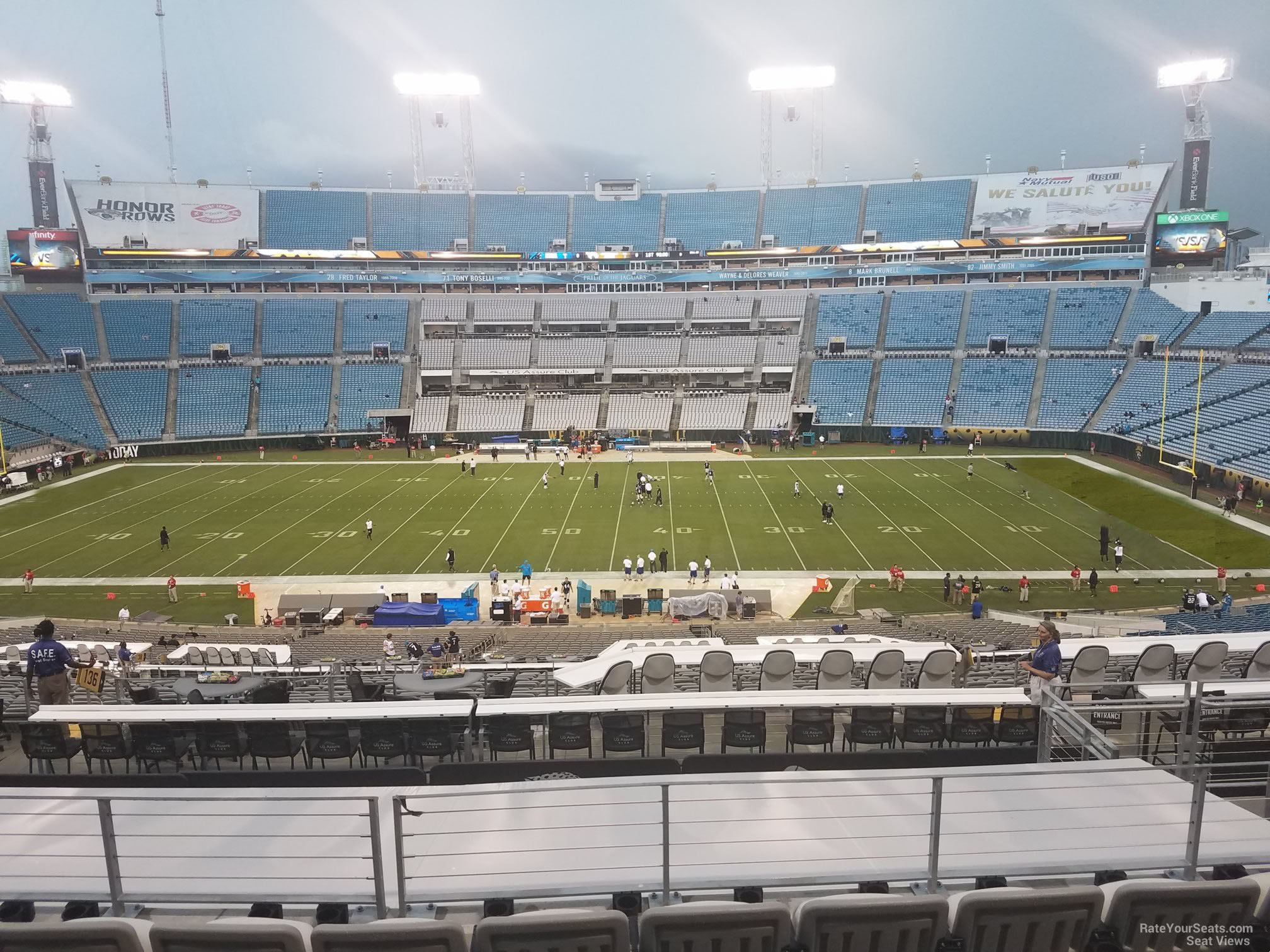 section 236, row f seat view  - tiaa bank field