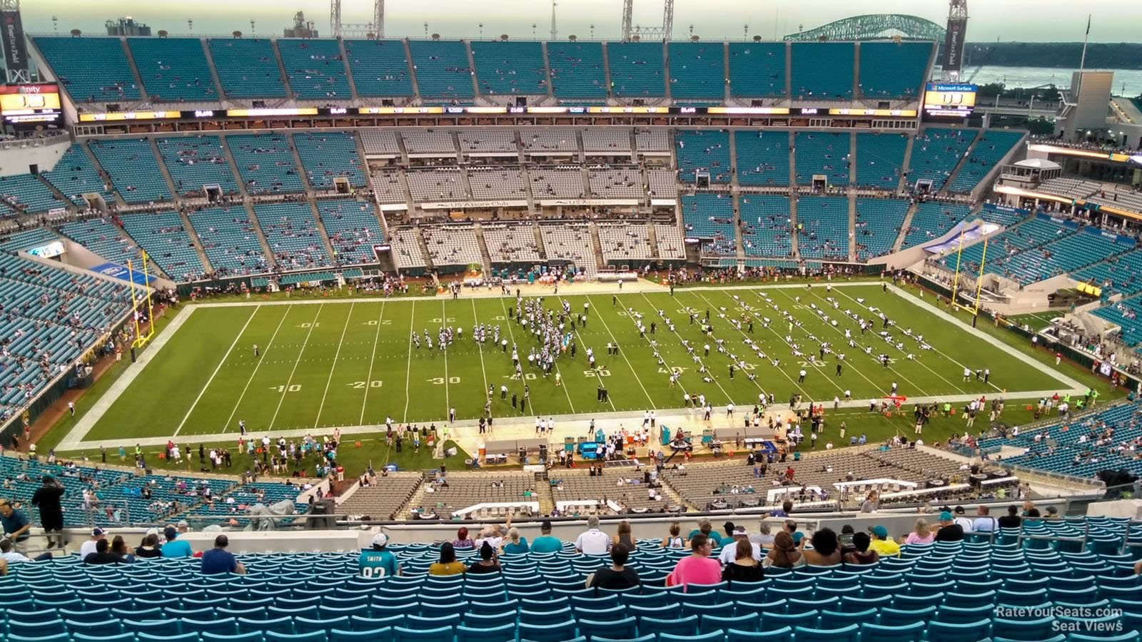 section 411, row bb seat view  - tiaa bank field