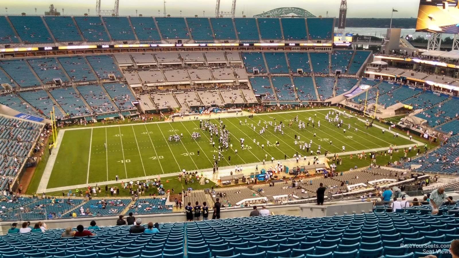 section 412, row bb seat view  - tiaa bank field