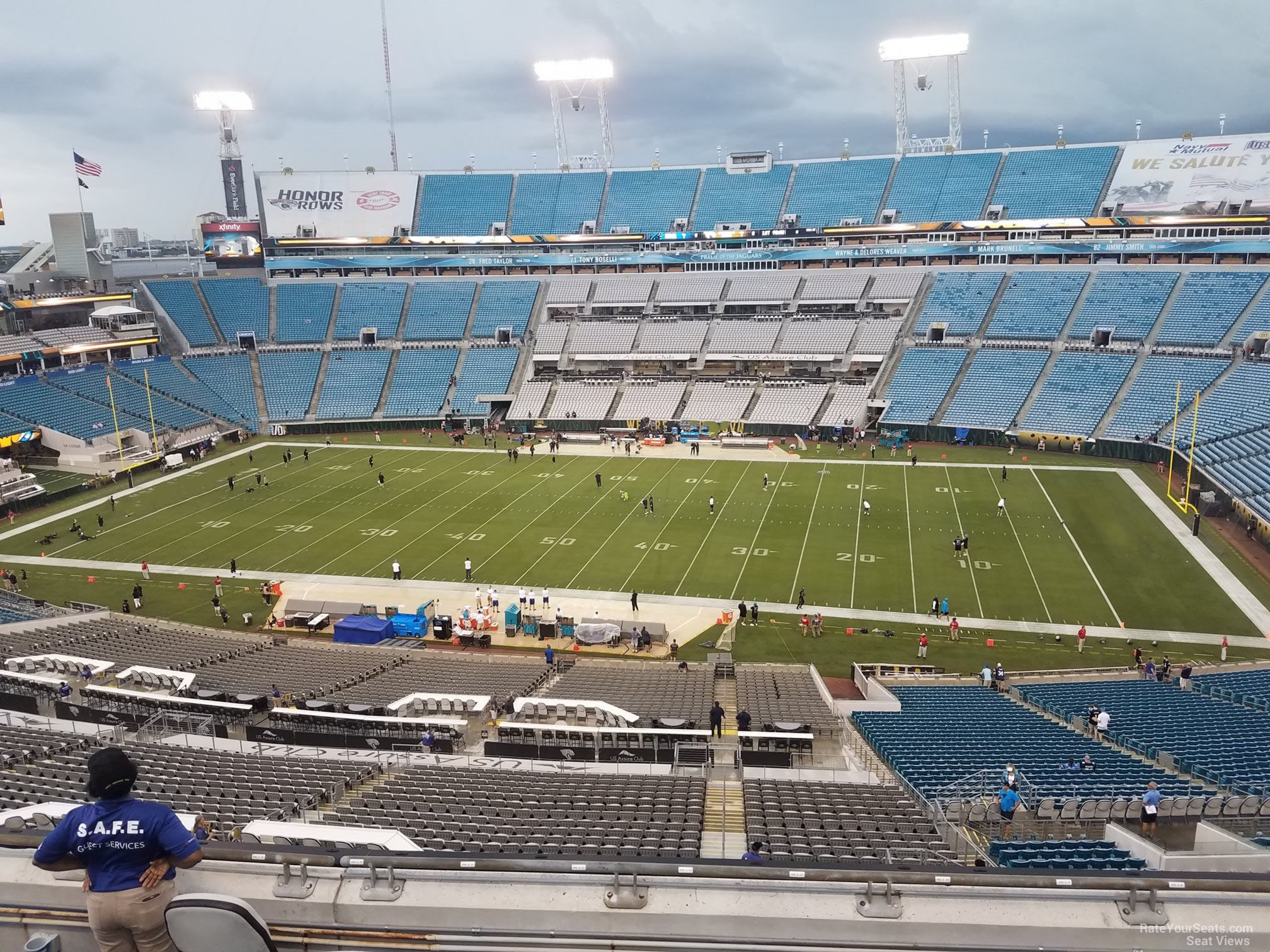 section 434, row f seat view - everbank stadium