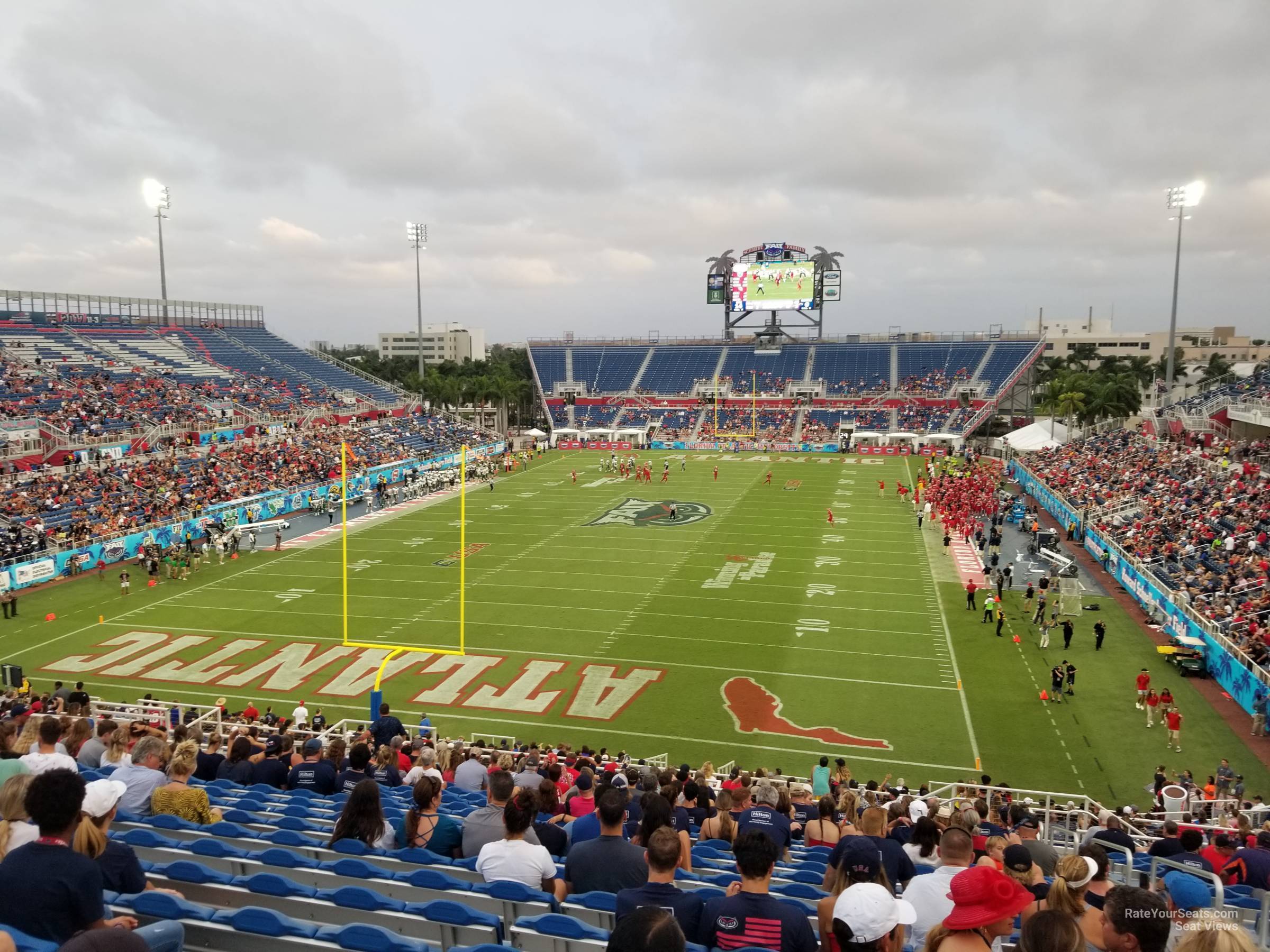 section 216, row x seat view  - fau stadium