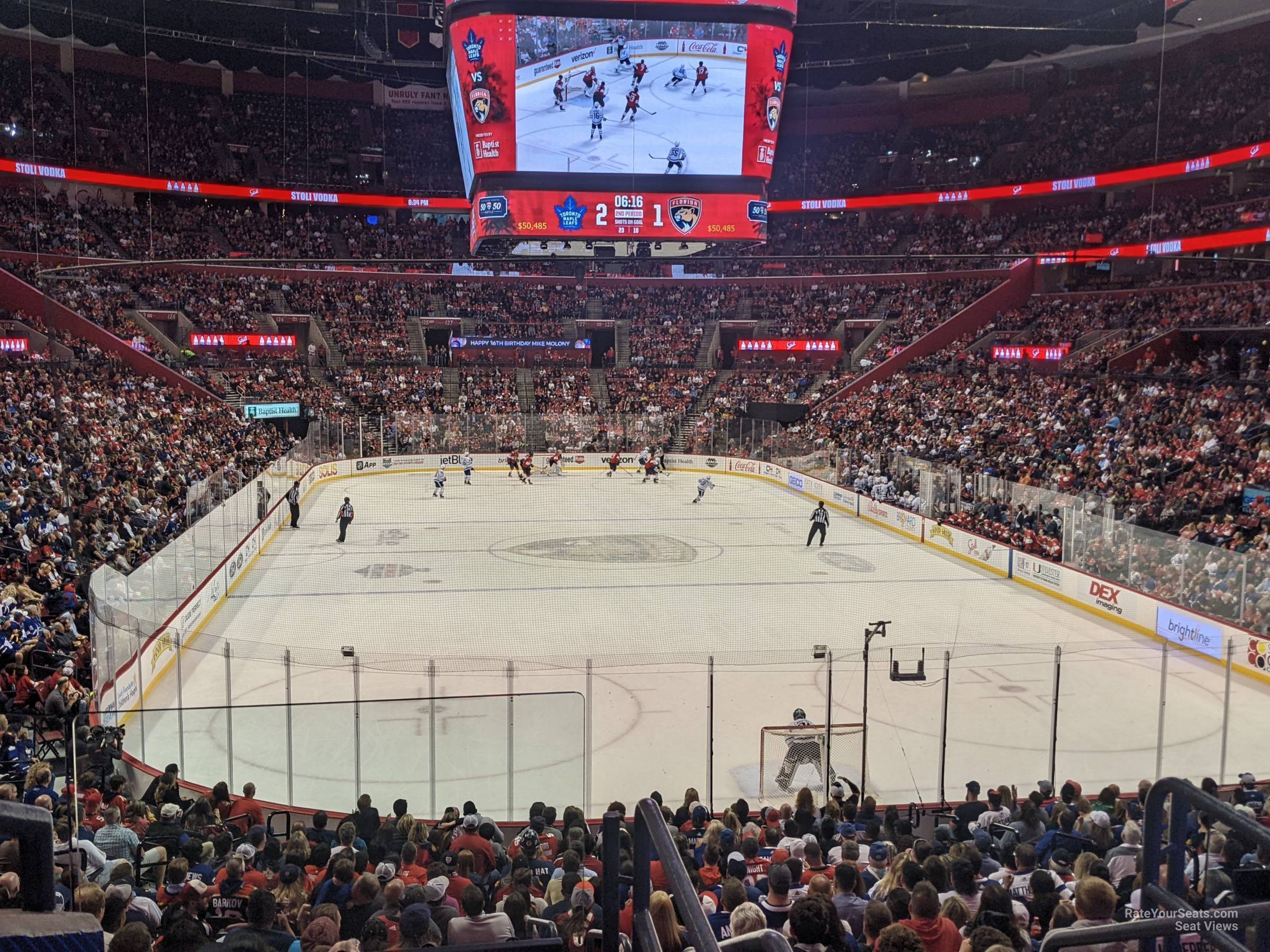 section 111, row 18 seat view  for hockey - amerant bank arena