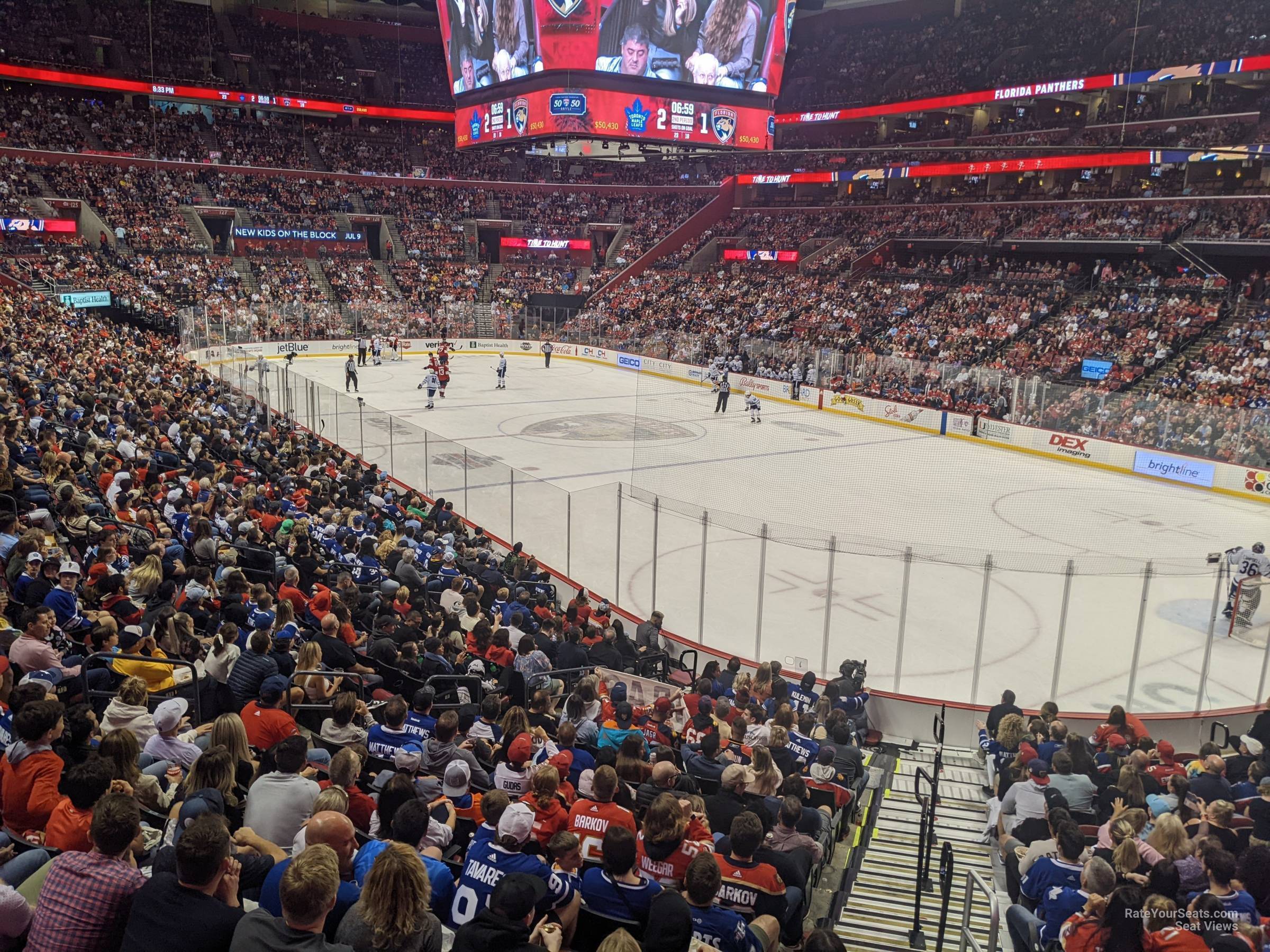 section 114, row 18 seat view  for hockey - fla live arena