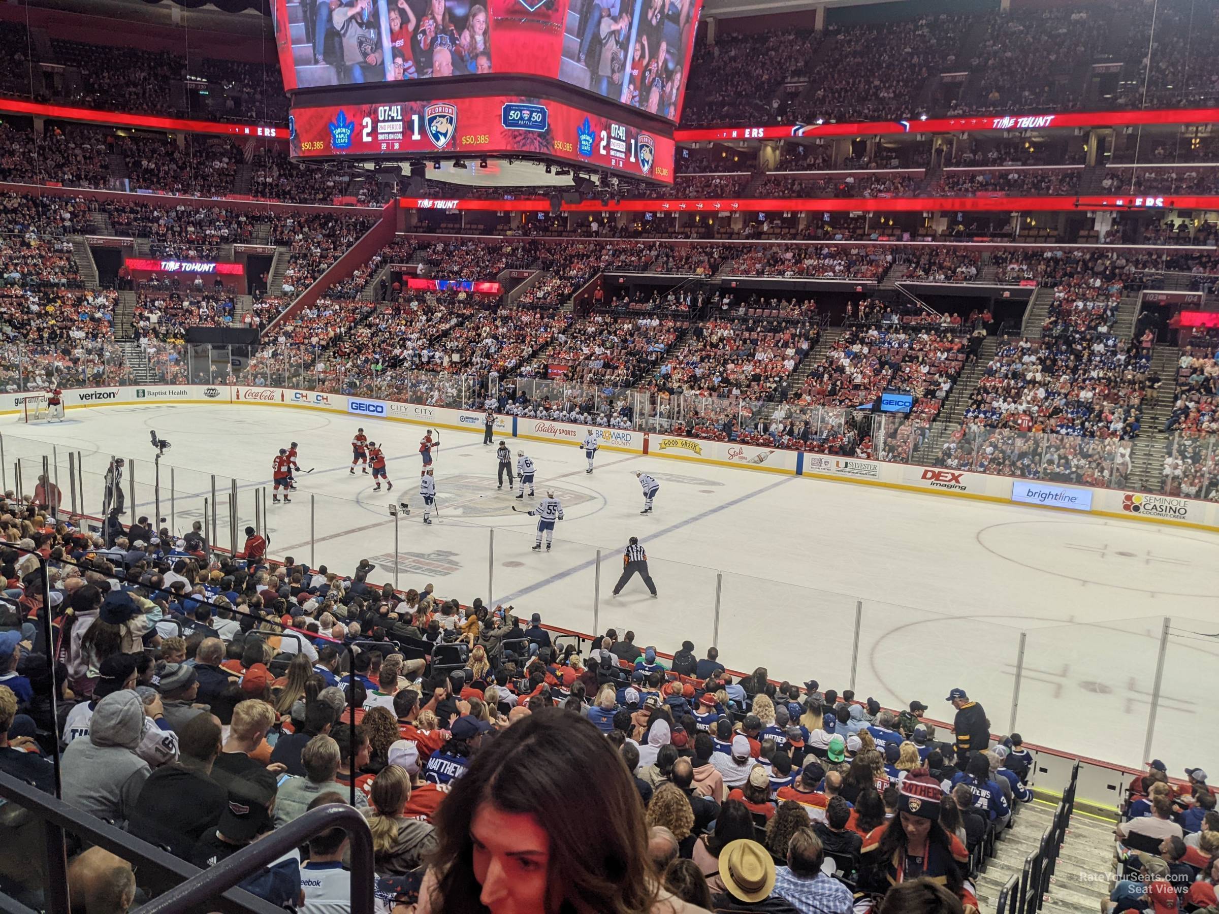 section 115, row 18 seat view  for hockey - fla live arena