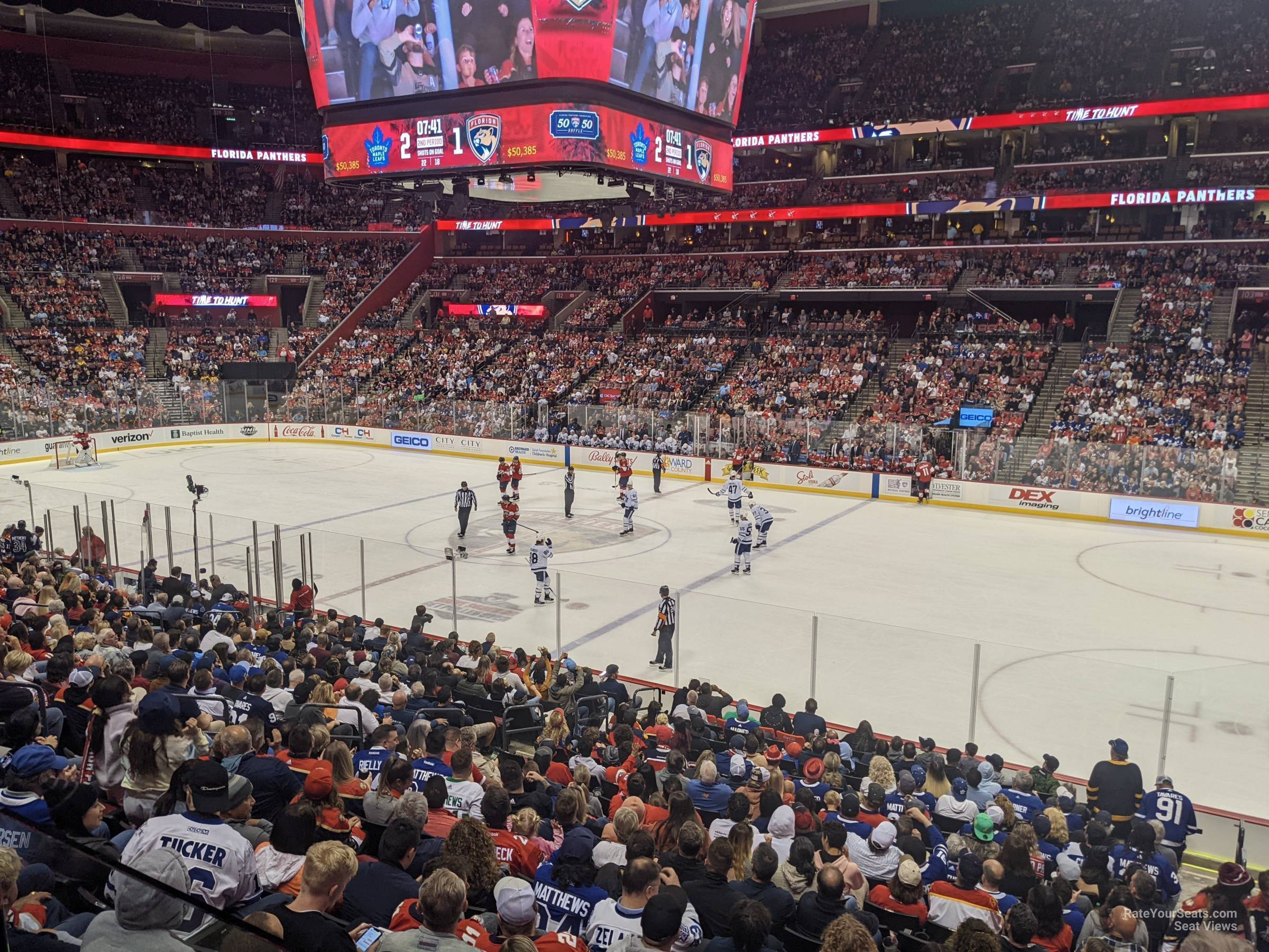 section 116, row 18 seat view  for hockey - fla live arena
