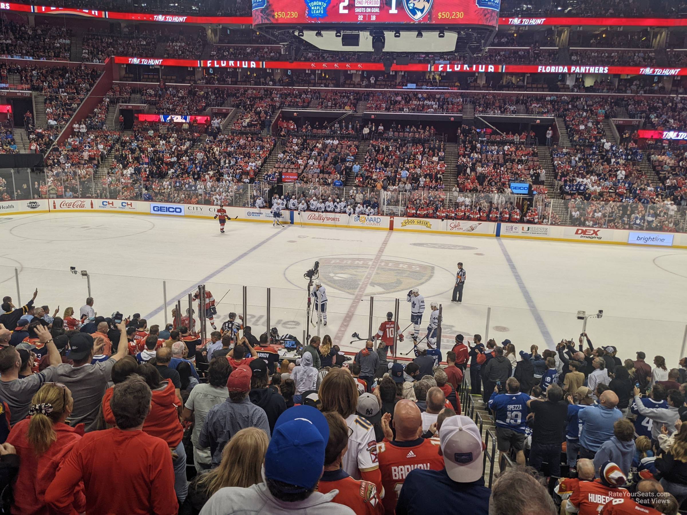 section 118, row 18 seat view  for hockey - amerant bank arena