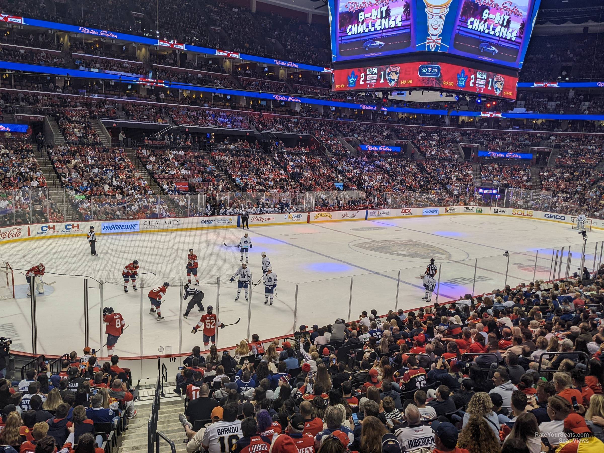 section 122, row 18 seat view  for hockey - fla live arena