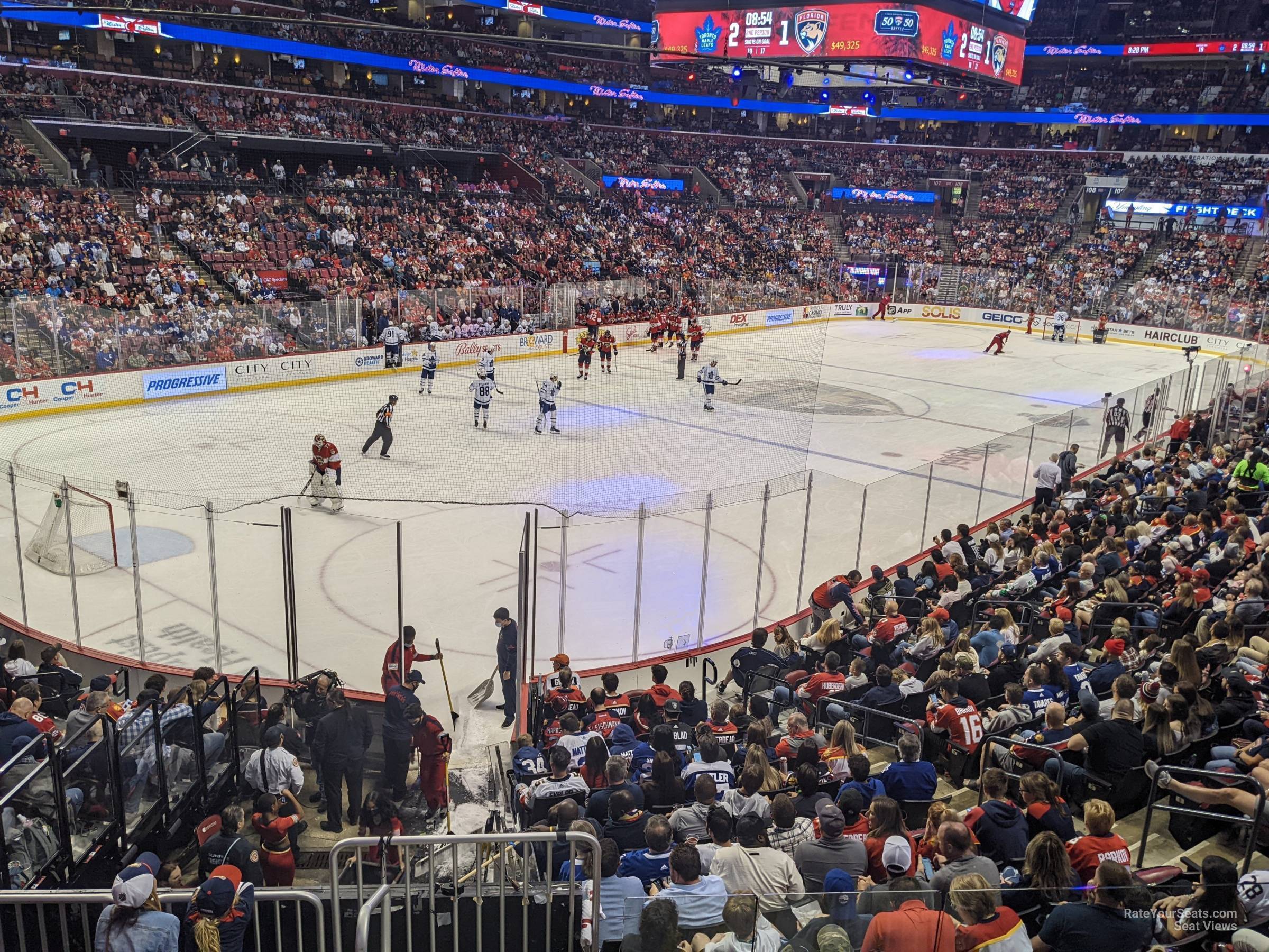 section 123, row 18 seat view  for hockey - fla live arena
