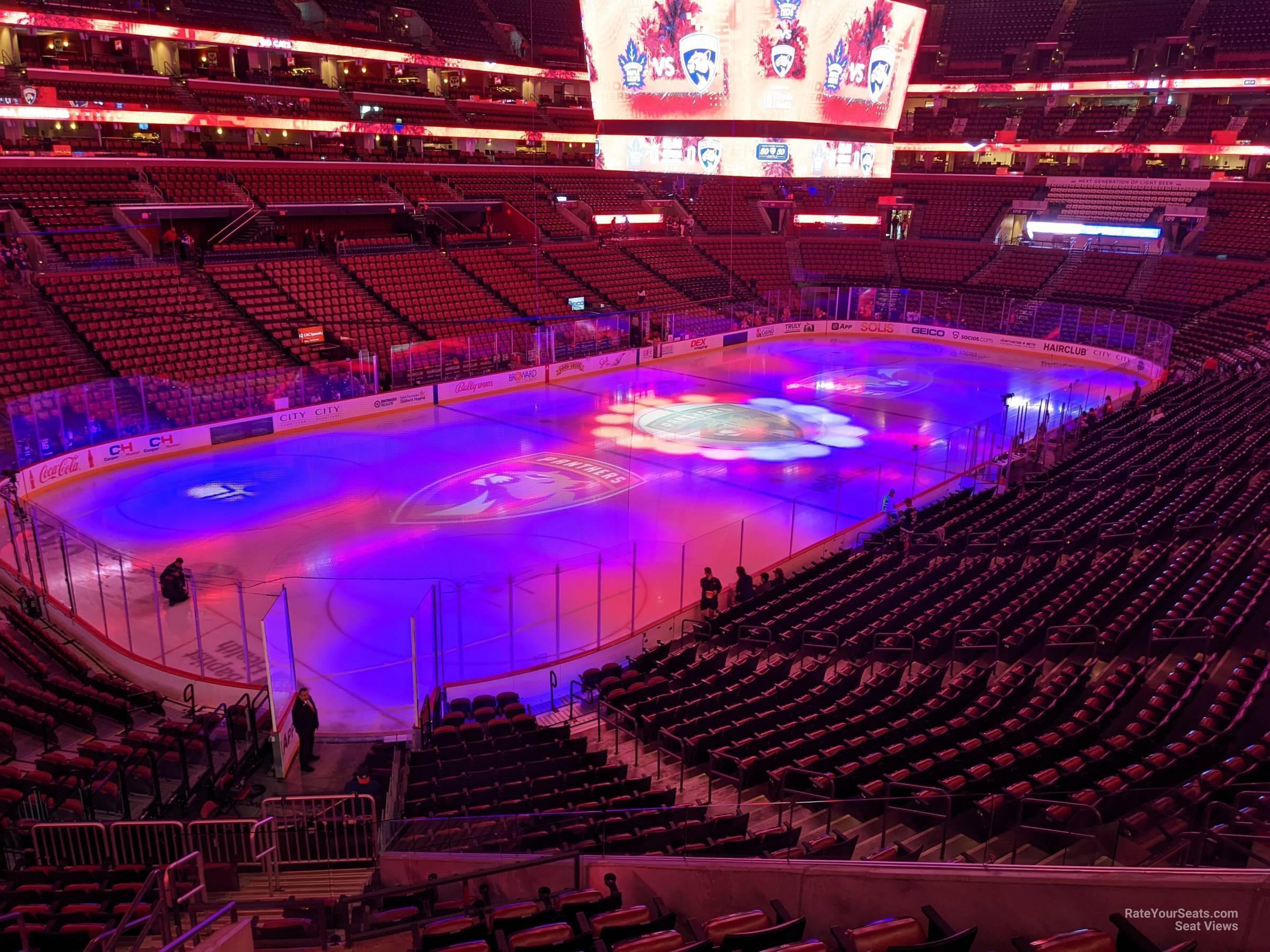 section 123, row 24 seat view  for hockey - amerant bank arena