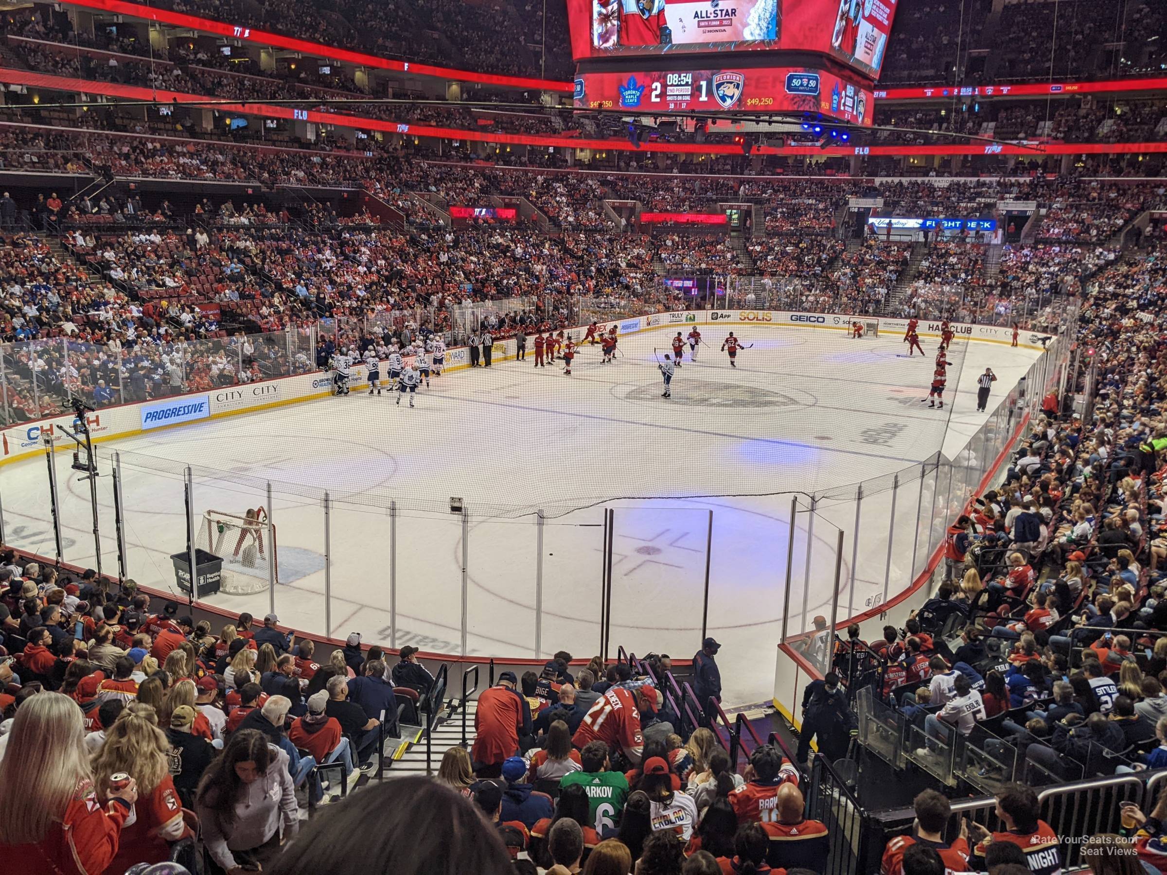 section 124, row 18 seat view  for hockey - fla live arena