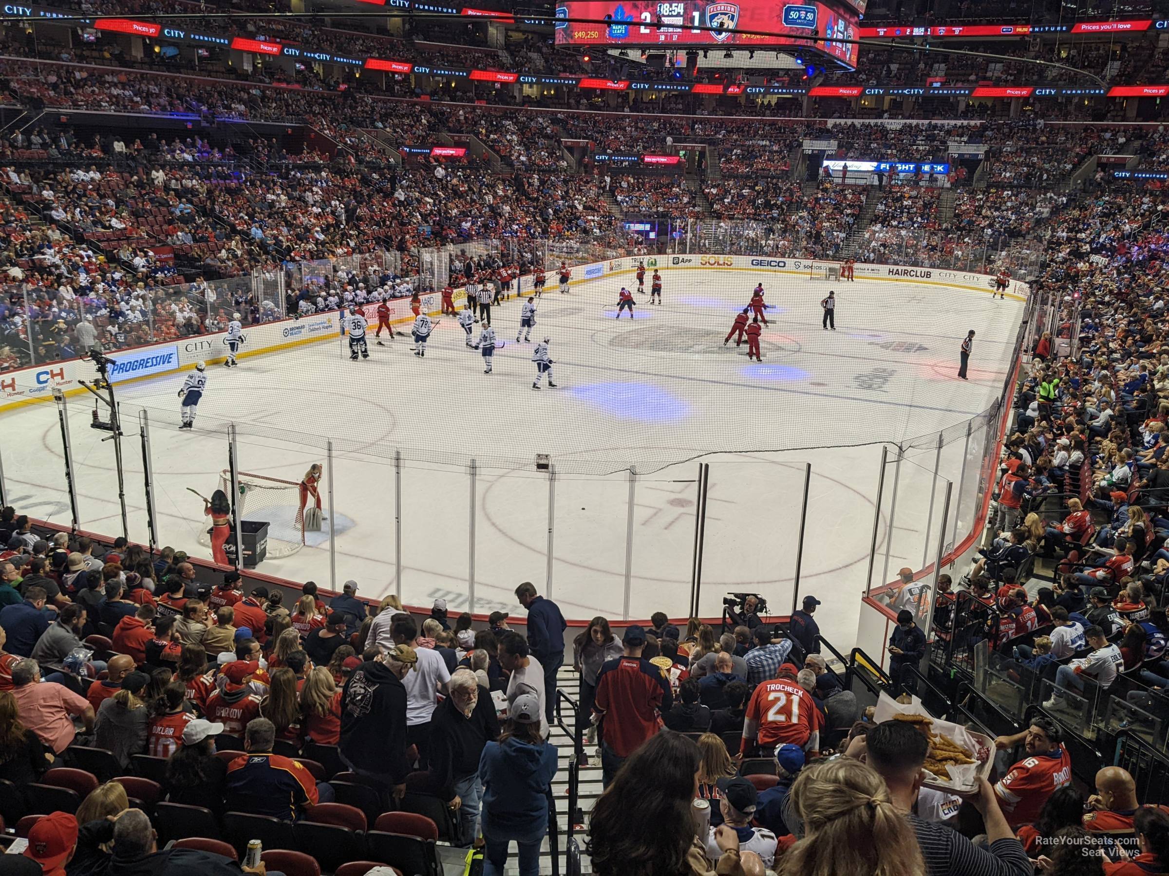 section 125, row 18 seat view  for hockey - fla live arena