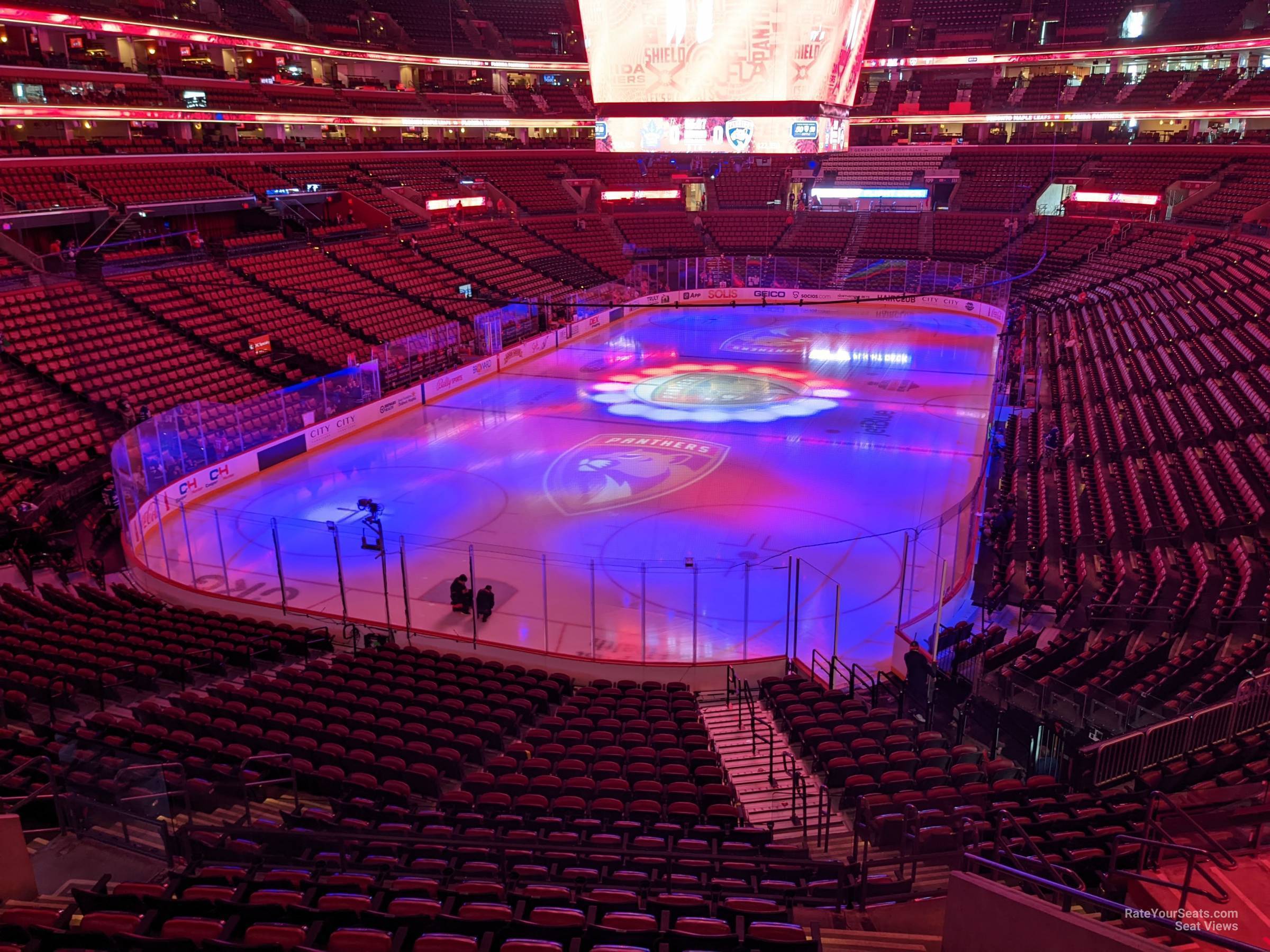 section 125, row 24 seat view  for hockey - amerant bank arena