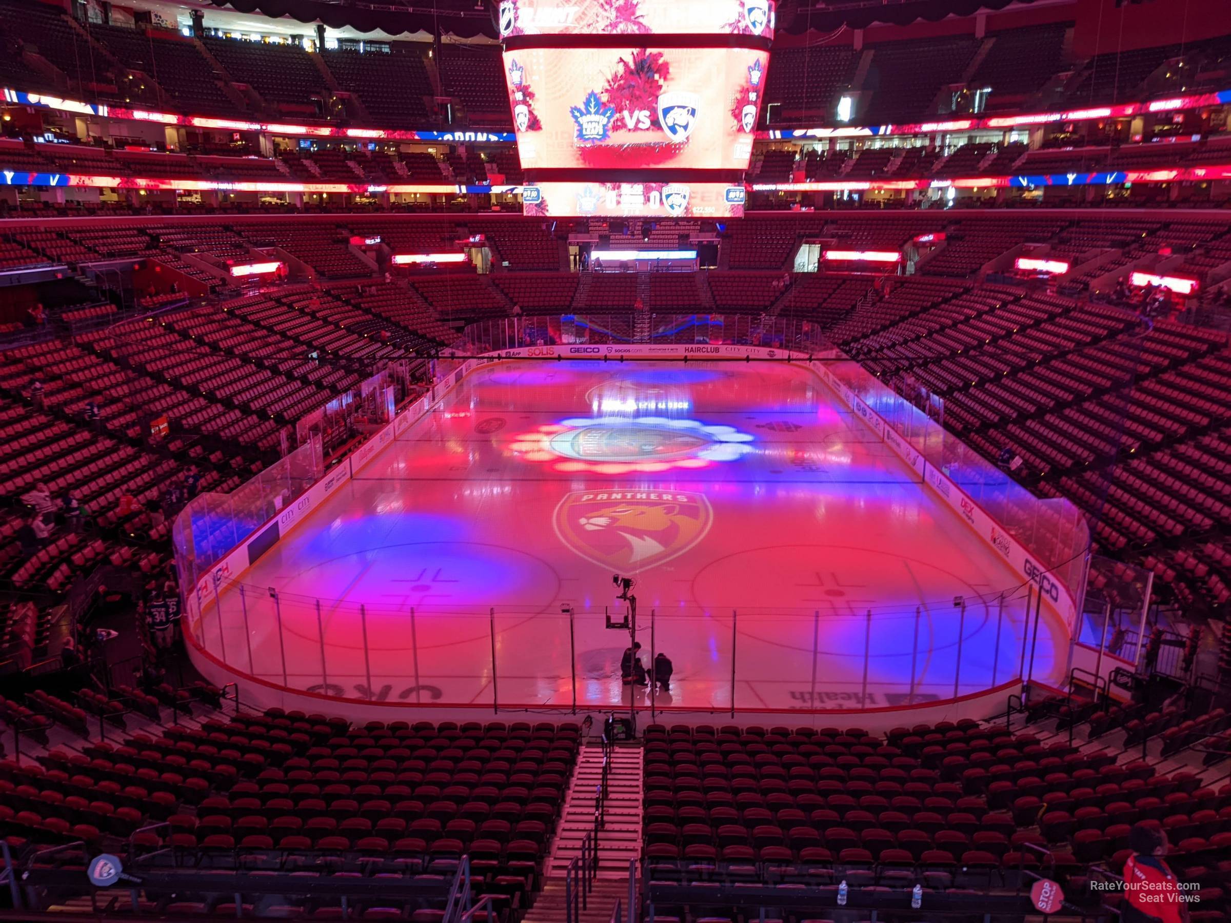 section 127, row 24 seat view  for hockey - amerant bank arena