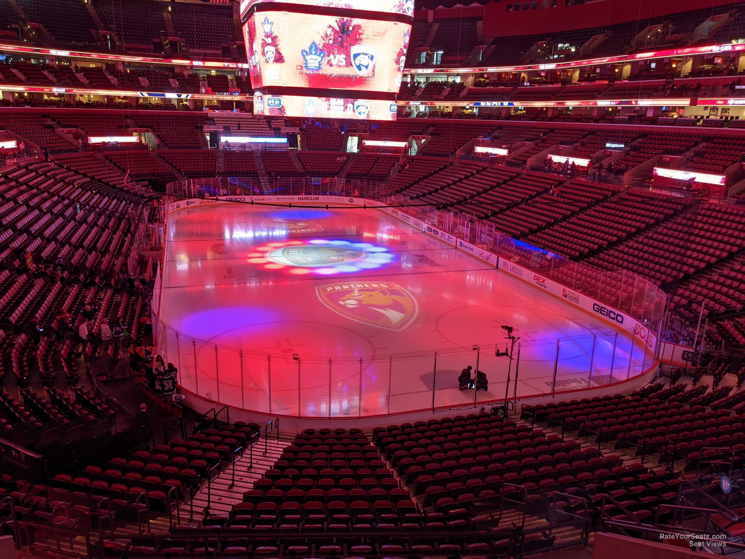 section 128, row 24 seat view  for hockey - amerant bank arena