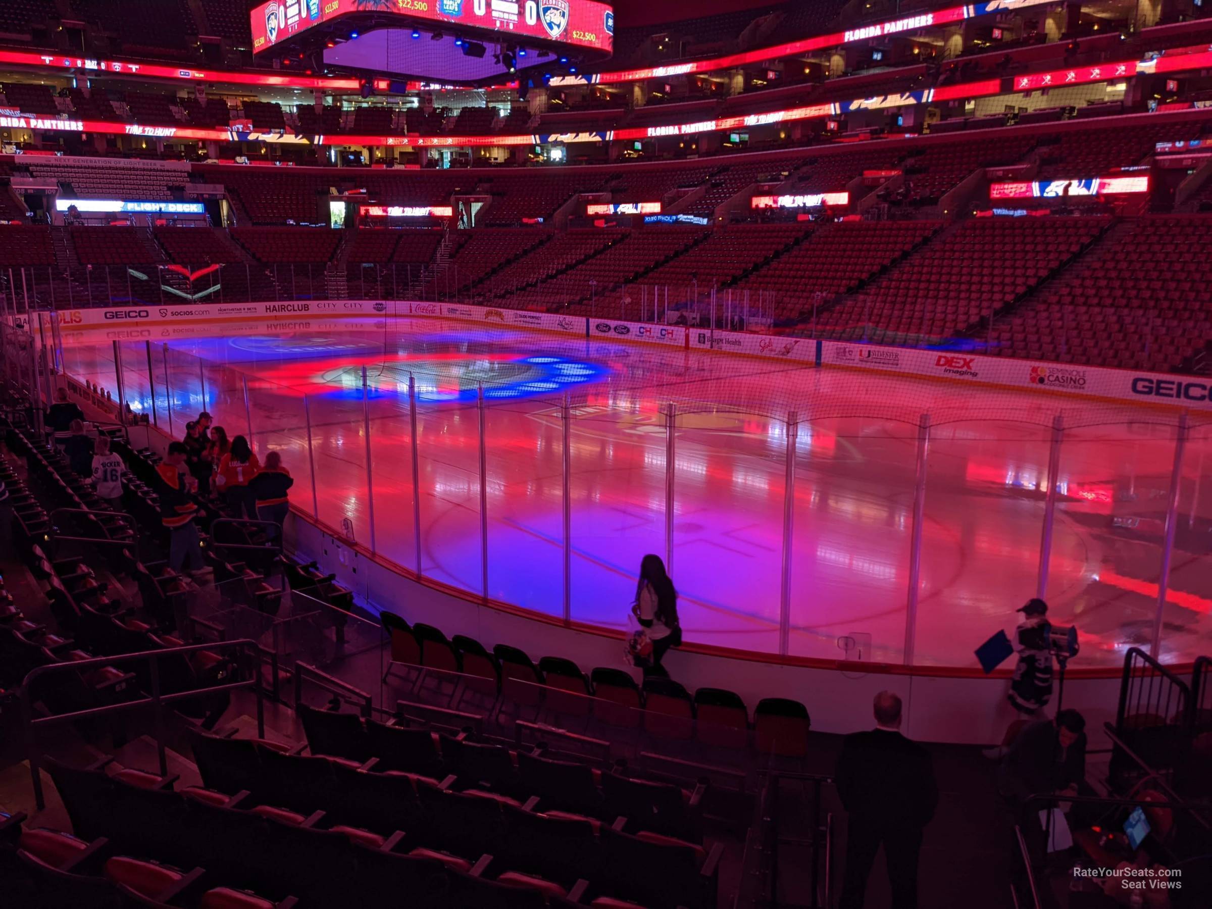 section 130, row 11 seat view  for hockey - amerant bank arena