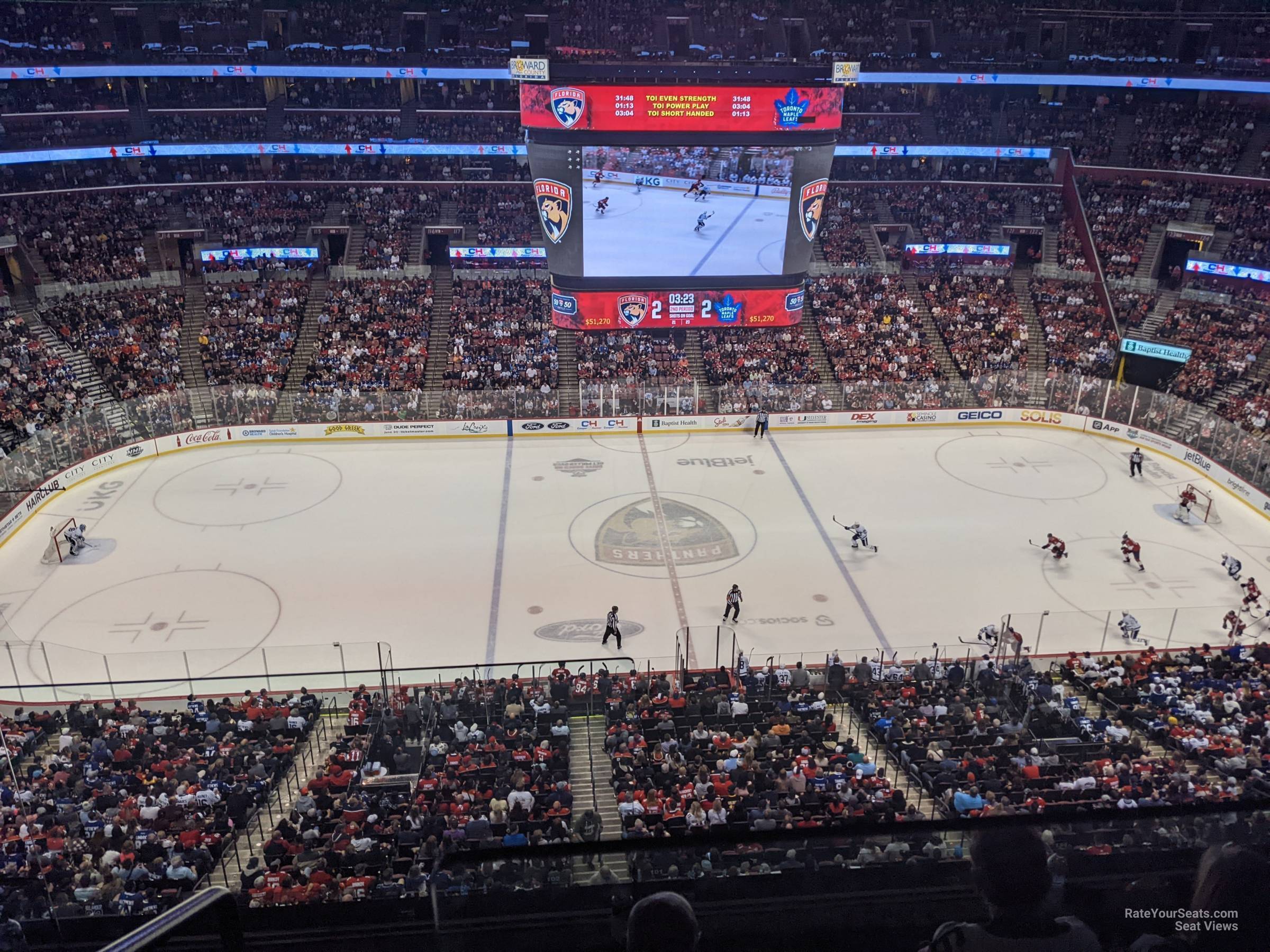 section 301, row 3 seat view  for hockey - fla live arena
