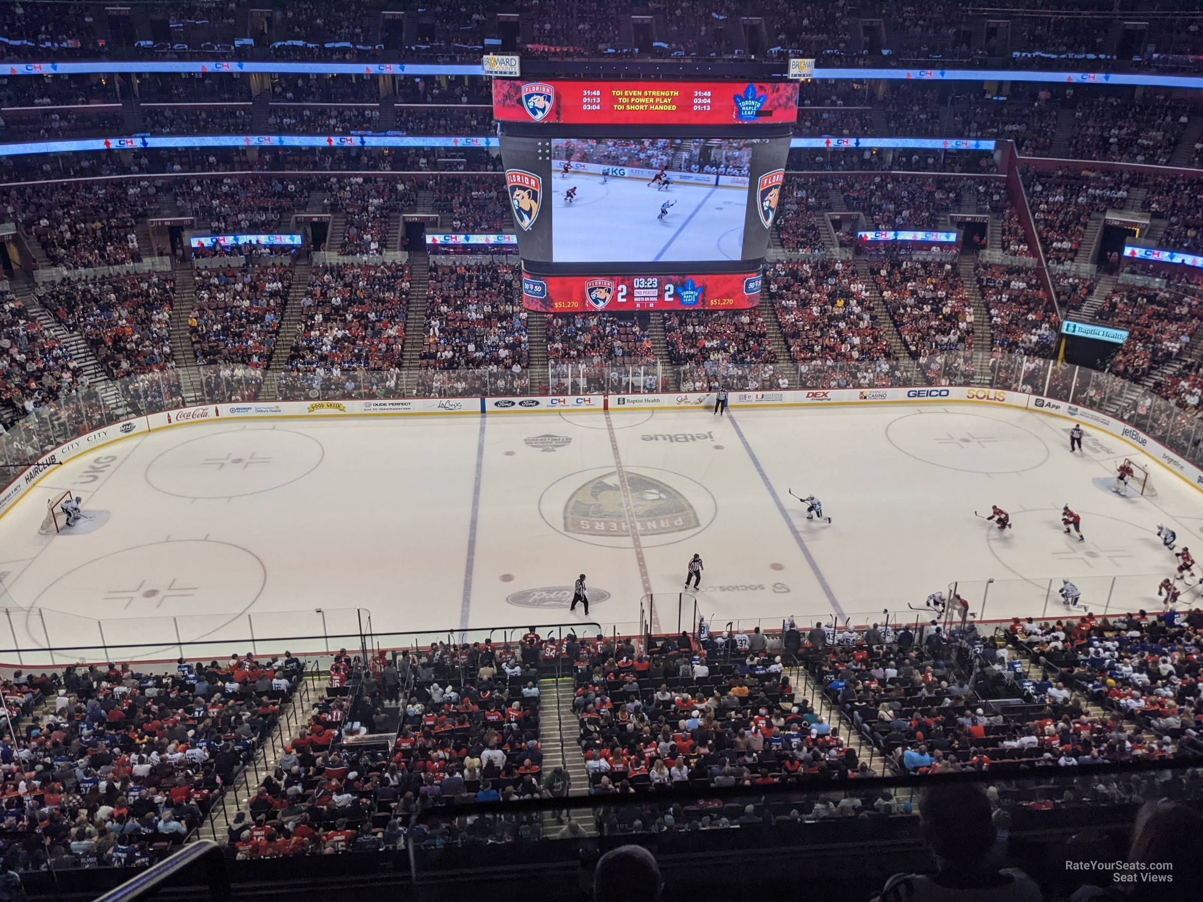 section 301, row 3 seat view  for hockey - amerant bank arena