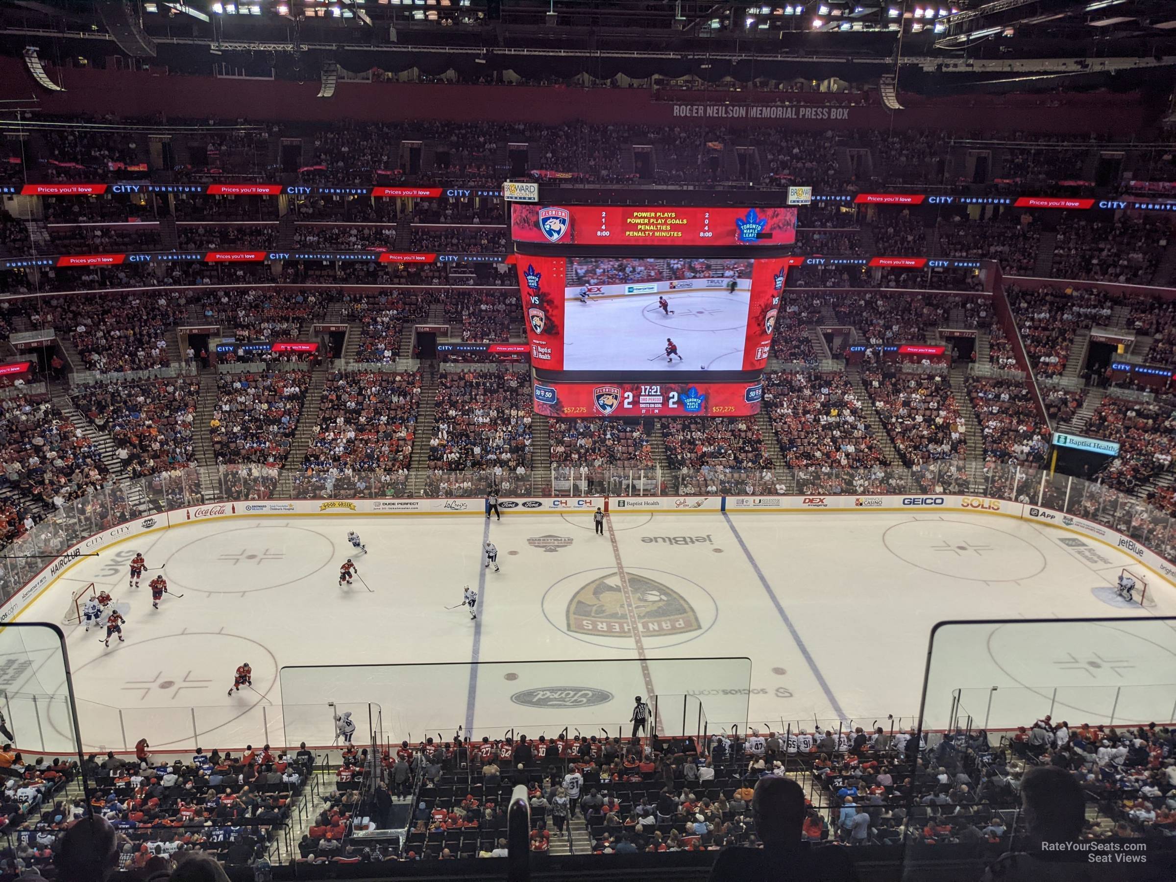 section 302, row 3w seat view  for hockey - amerant bank arena