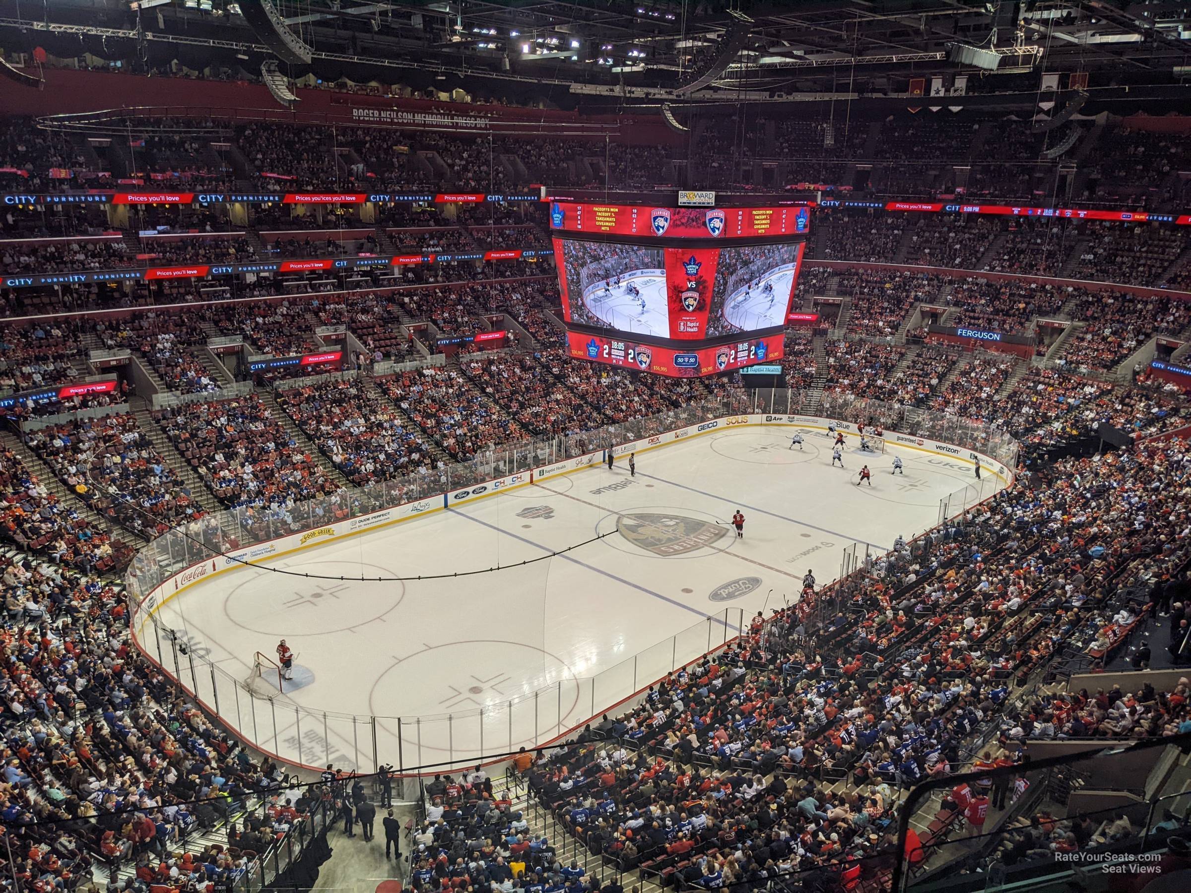 section 305, row 3 seat view  for hockey - amerant bank arena