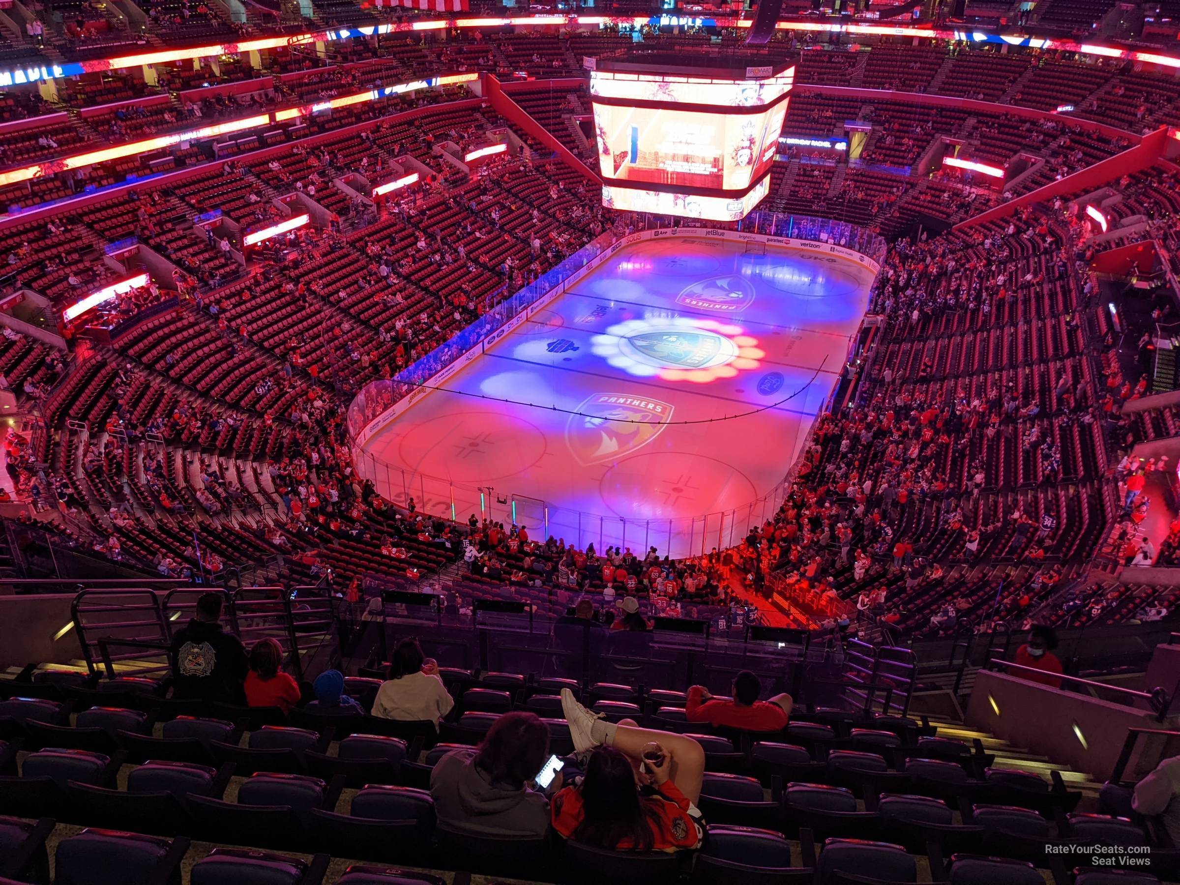 section 308, row 13 seat view  for hockey - fla live arena
