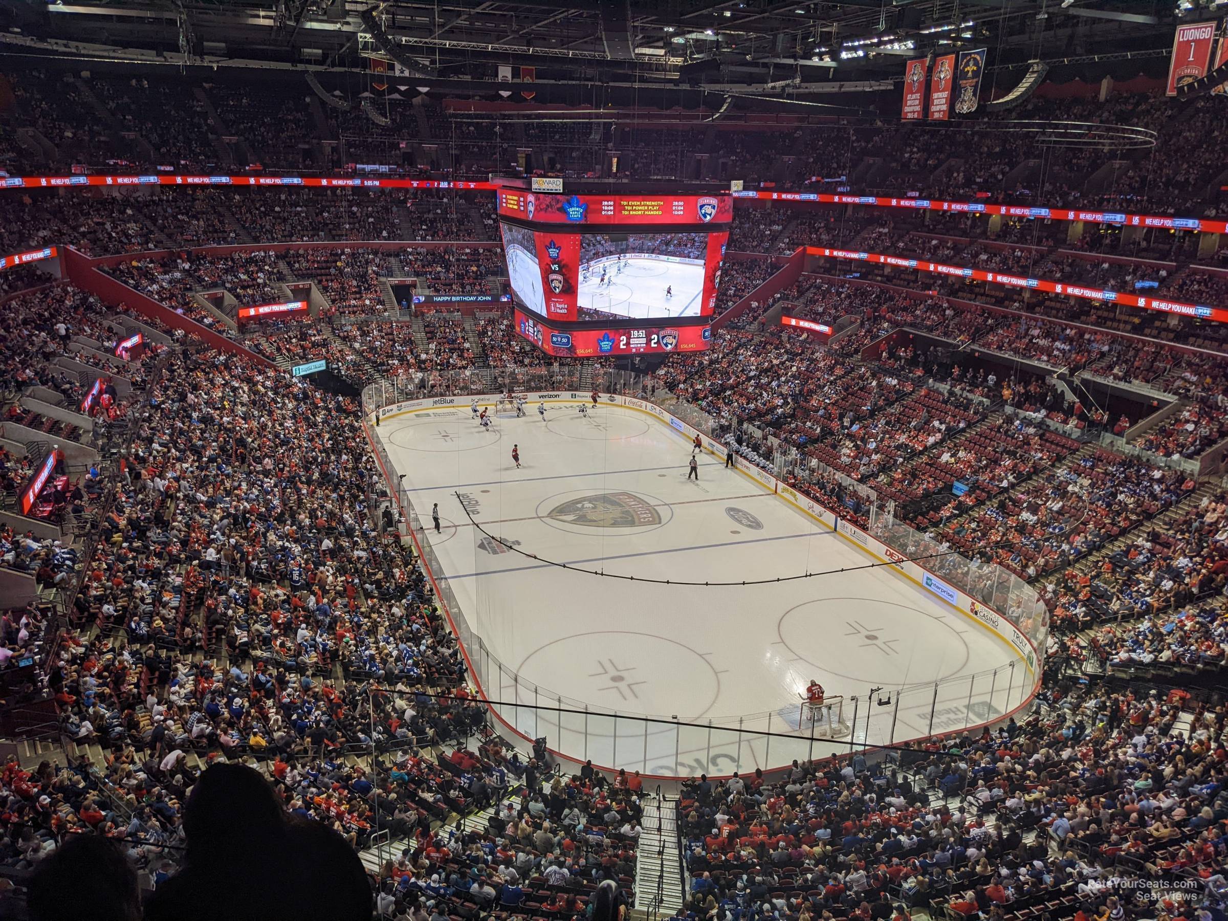 section 310, row 3w seat view  for hockey - fla live arena
