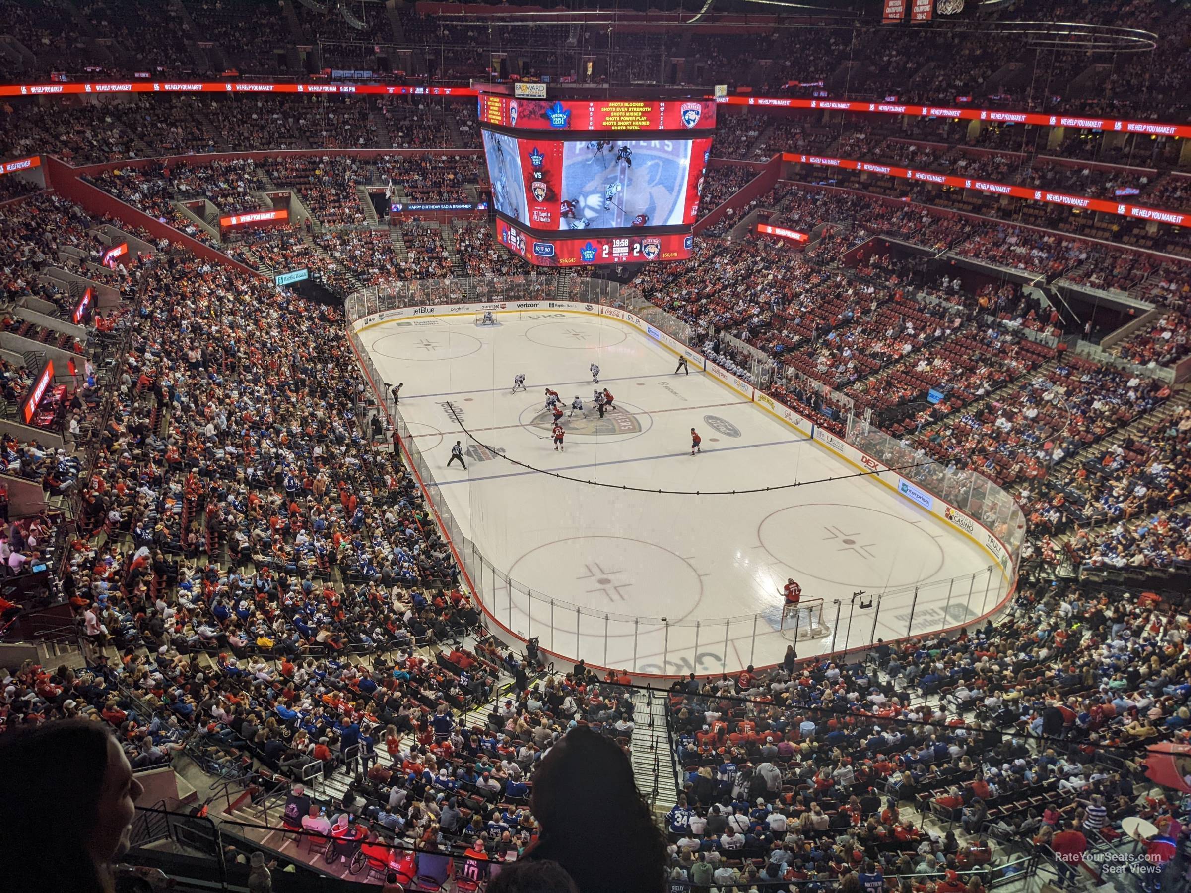 section 311, row 3w seat view  for hockey - fla live arena