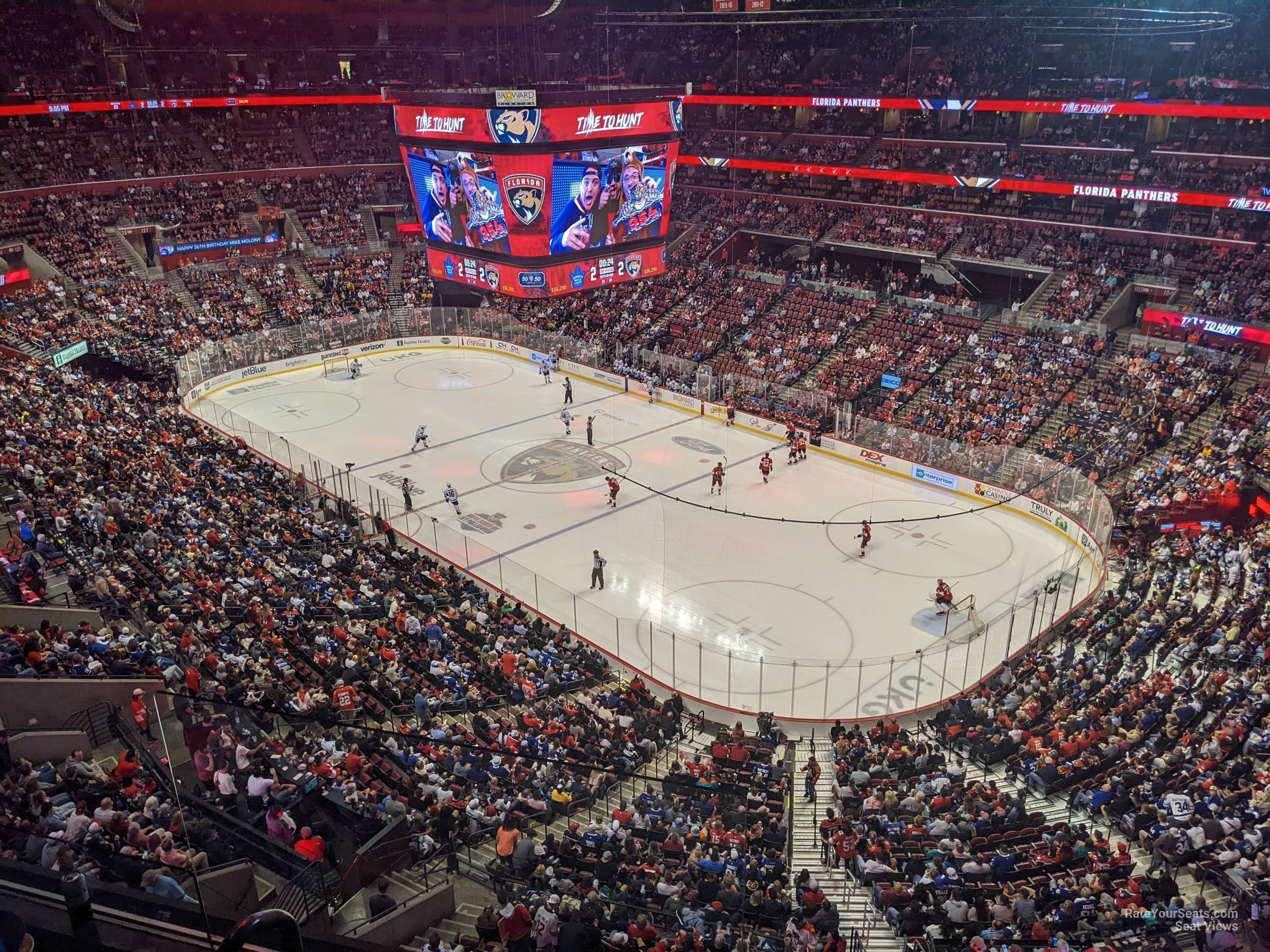 section 312, row 3 seat view  for hockey - amerant bank arena