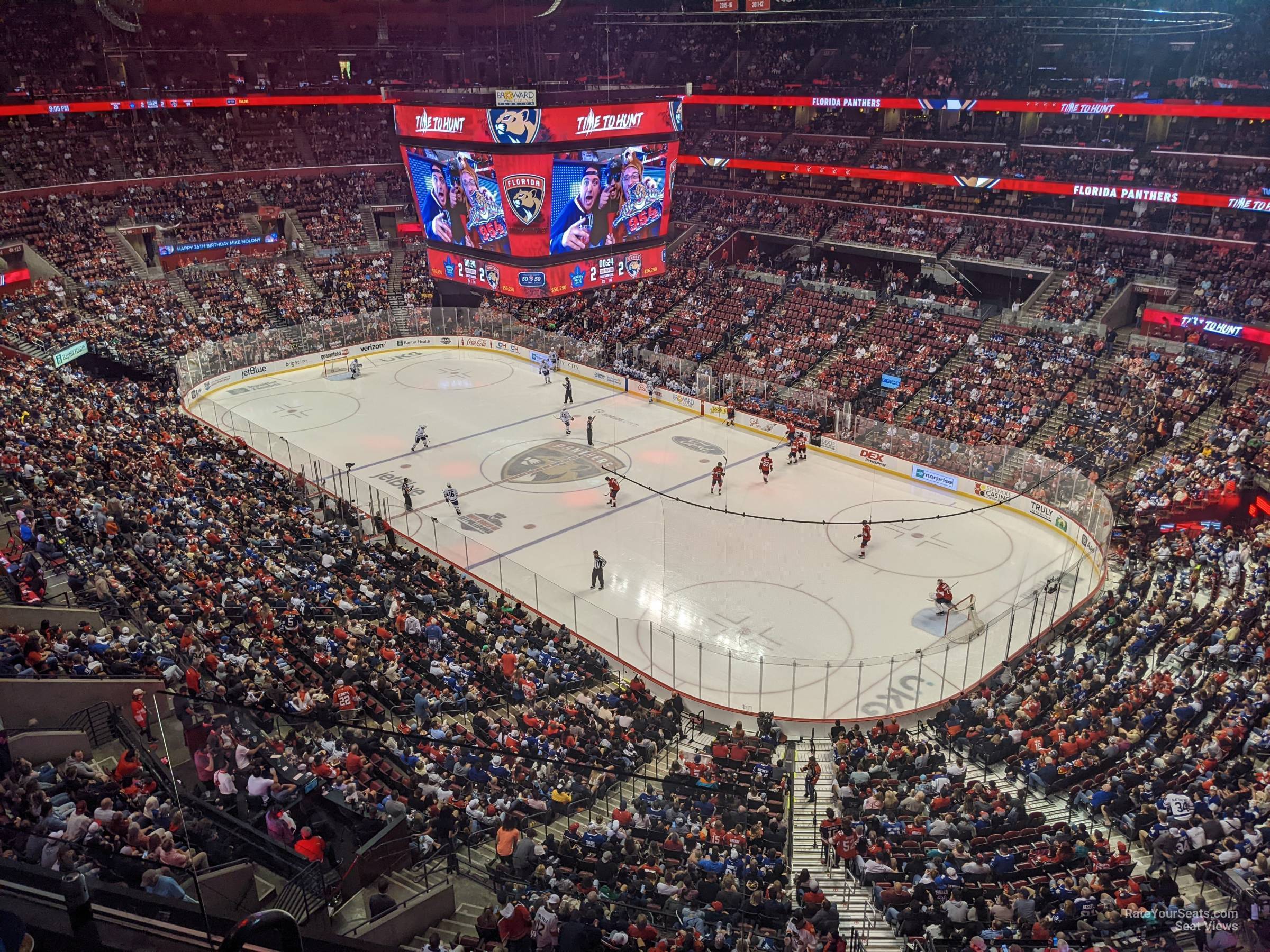 section 312, row 3 seat view  for hockey - amerant bank arena